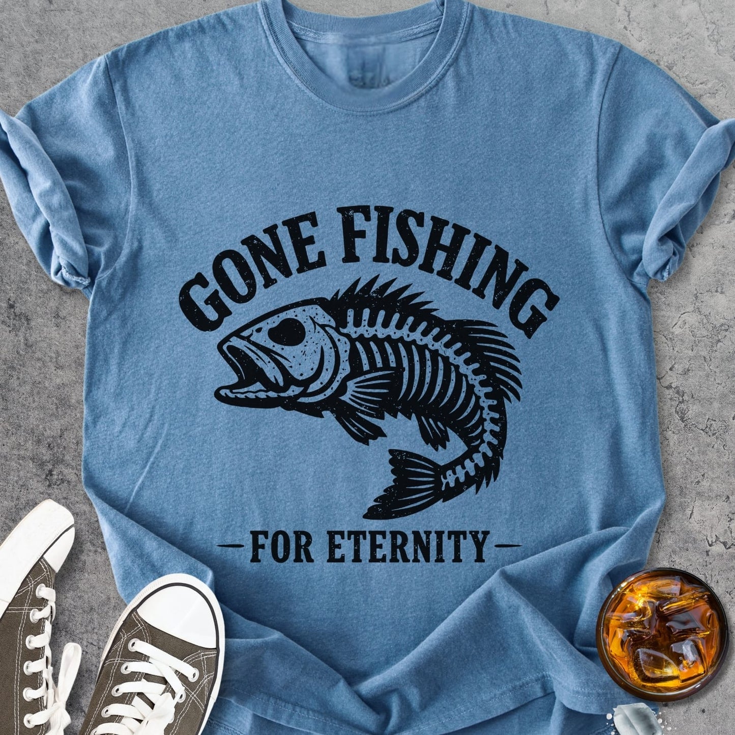 Gone Fishing For Eternity - Vintage Heavyweight Tee