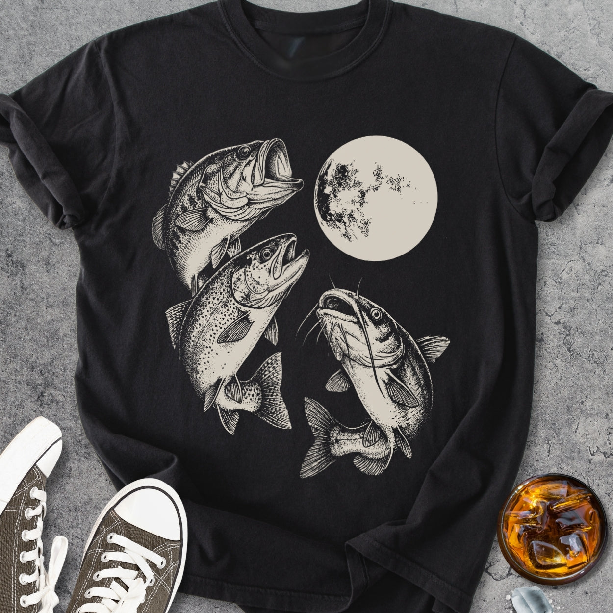 Hooked After Dark - Premium Heavyweight Tee