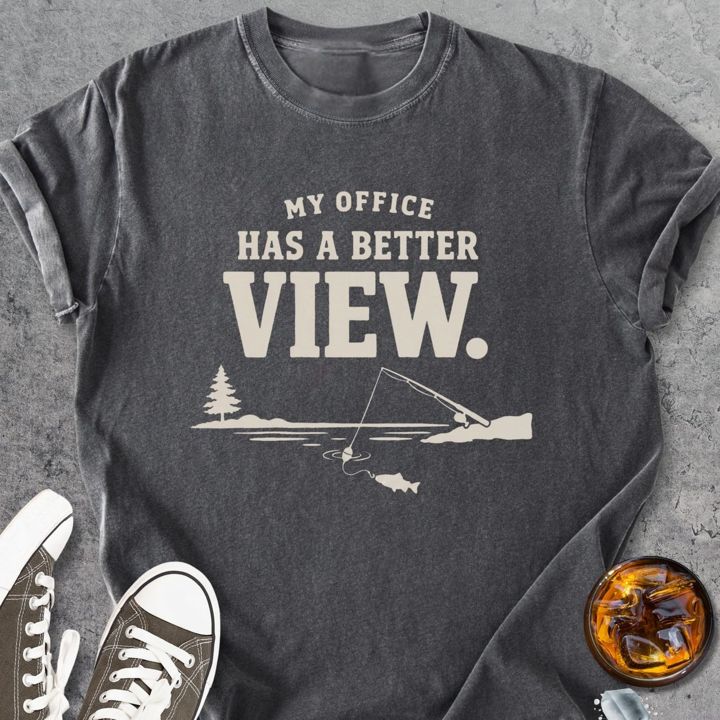 Office With A View - Premium Heavyweight Tee