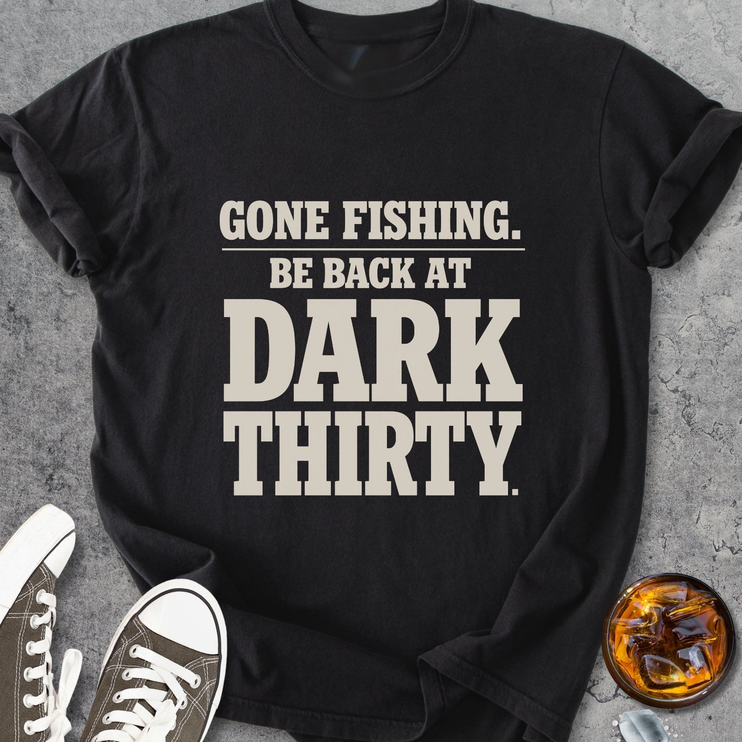 Gone Fishing Till Dark Thirty - Vintage Heavyweight Tee