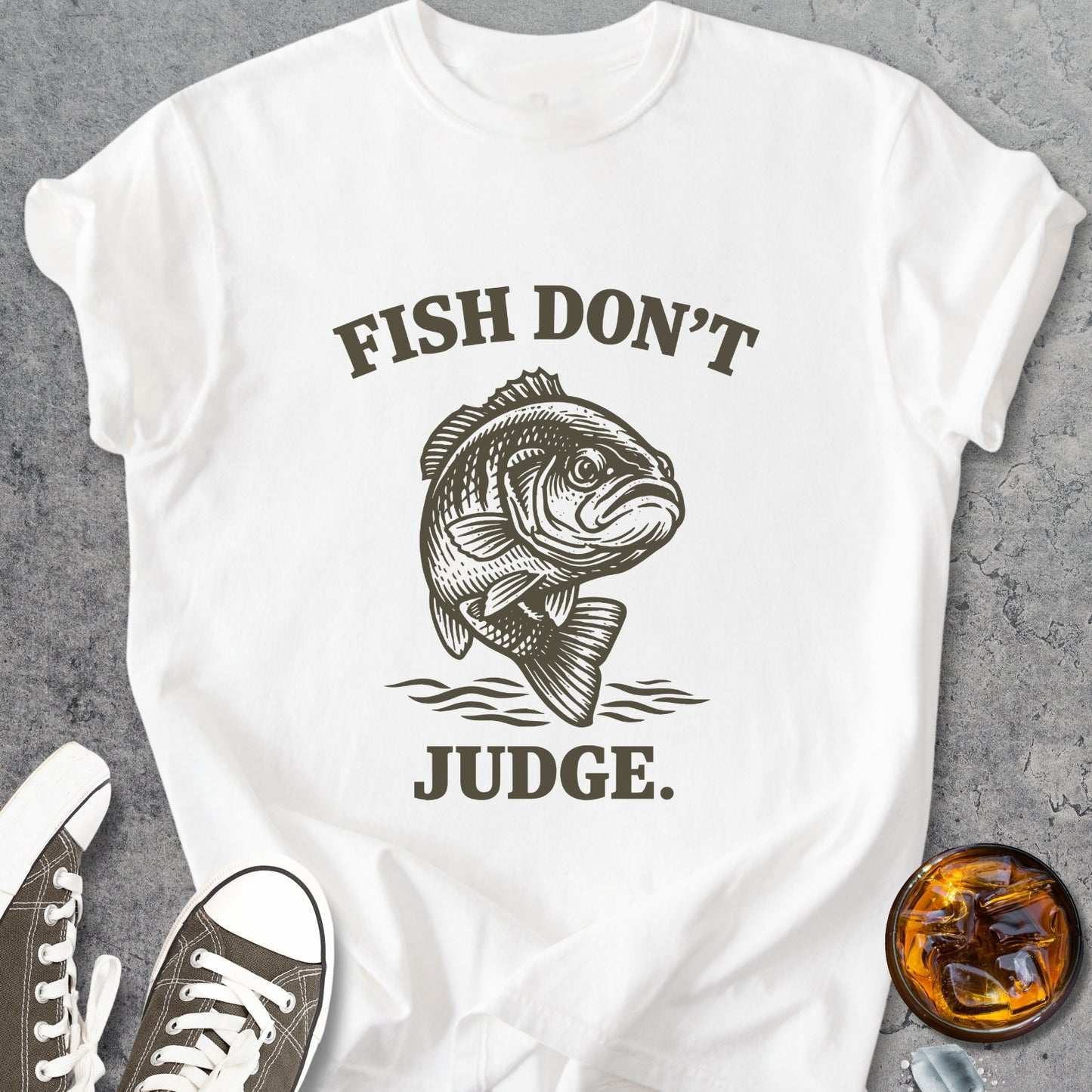 Fish Don't Judge  - Vintage Heavyweight Tee