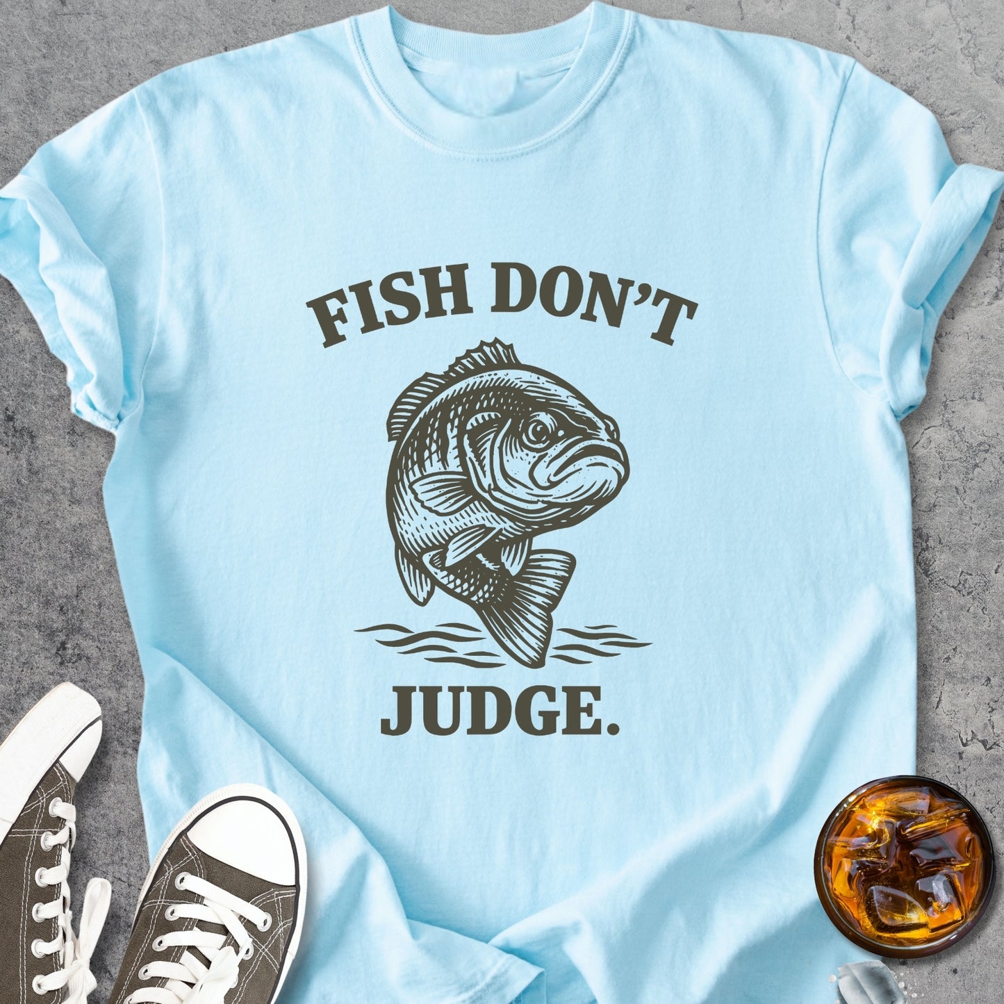 Fish Don't Judge  - Vintage Heavyweight Tee
