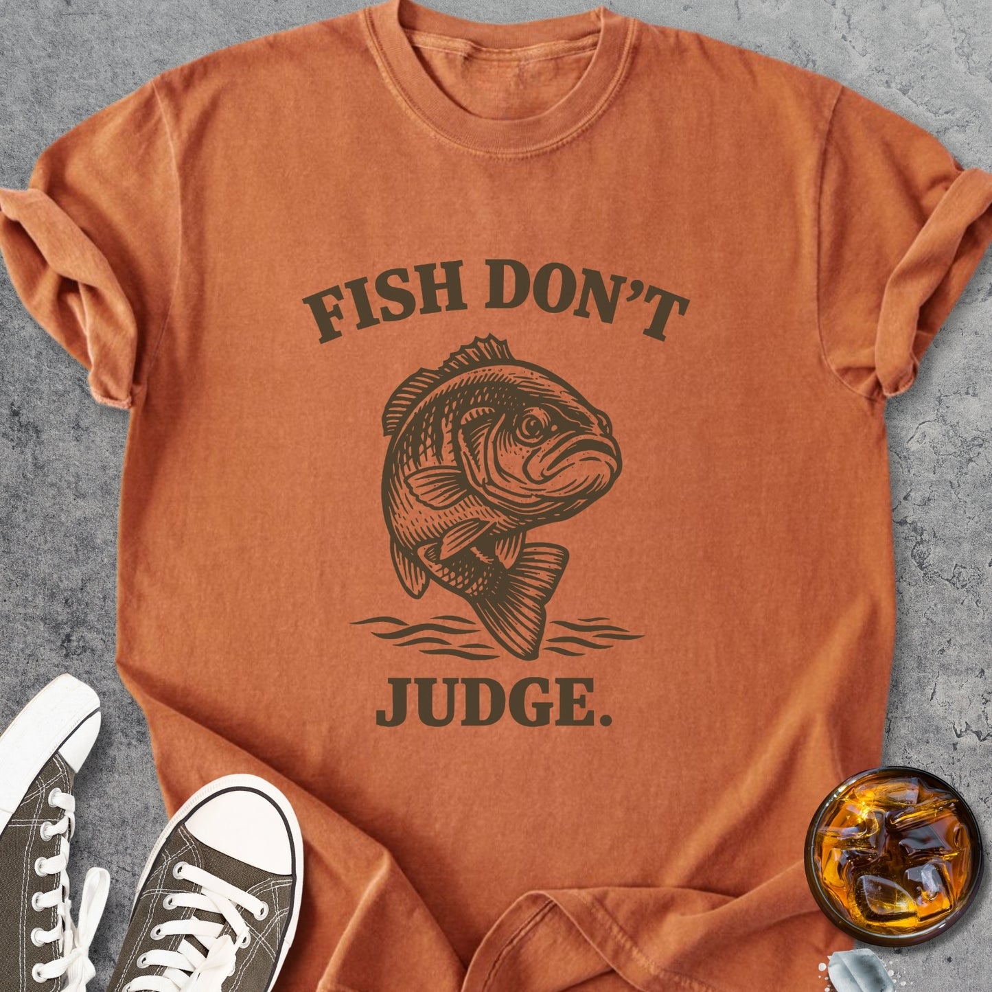 Fish Don't Judge  - Vintage Heavyweight Tee