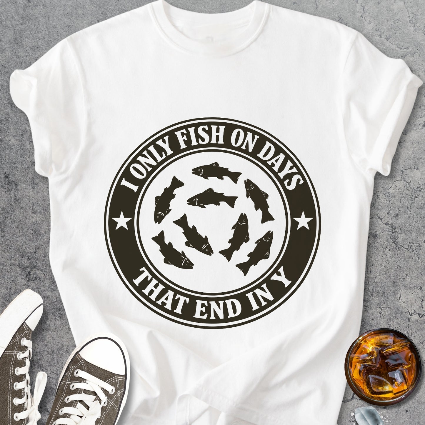 I Only Fish On Days...   - Vintage Heavyweight Tee
