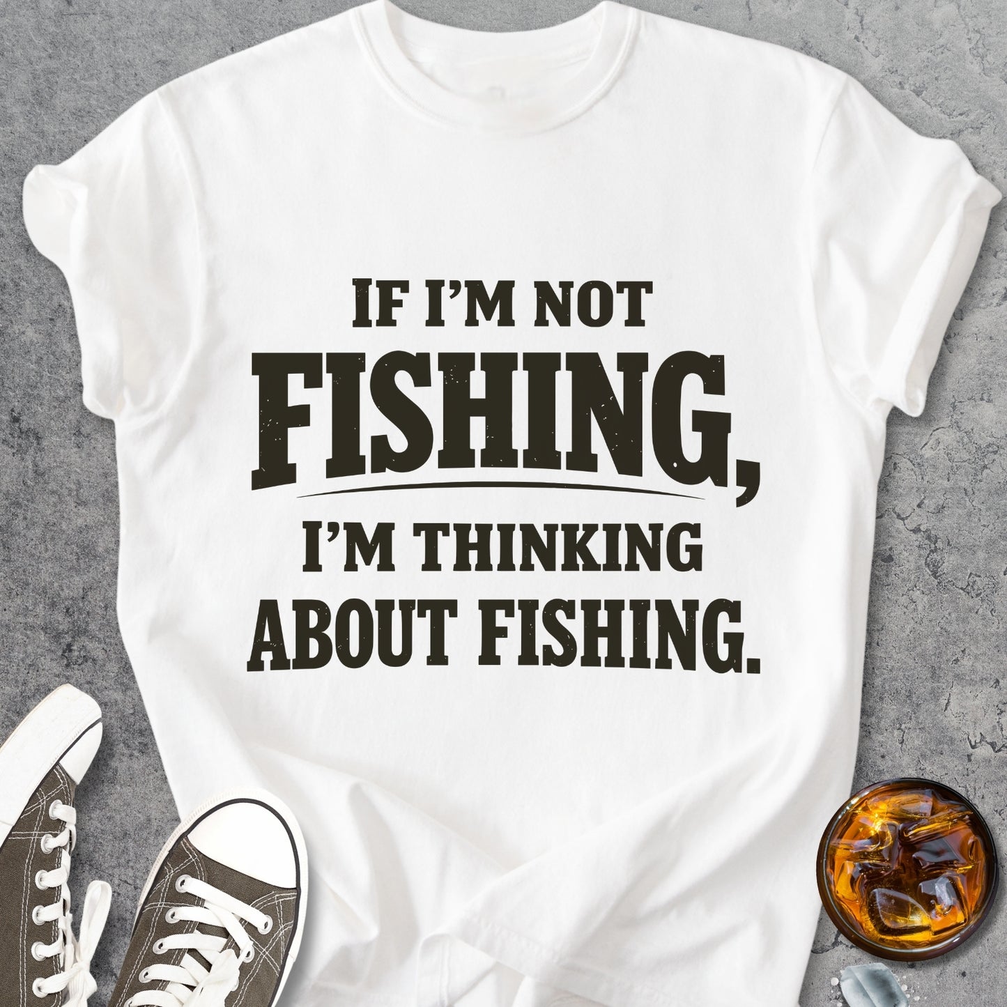 If I'm Not Fishing   - Vintage Heavyweight Tee