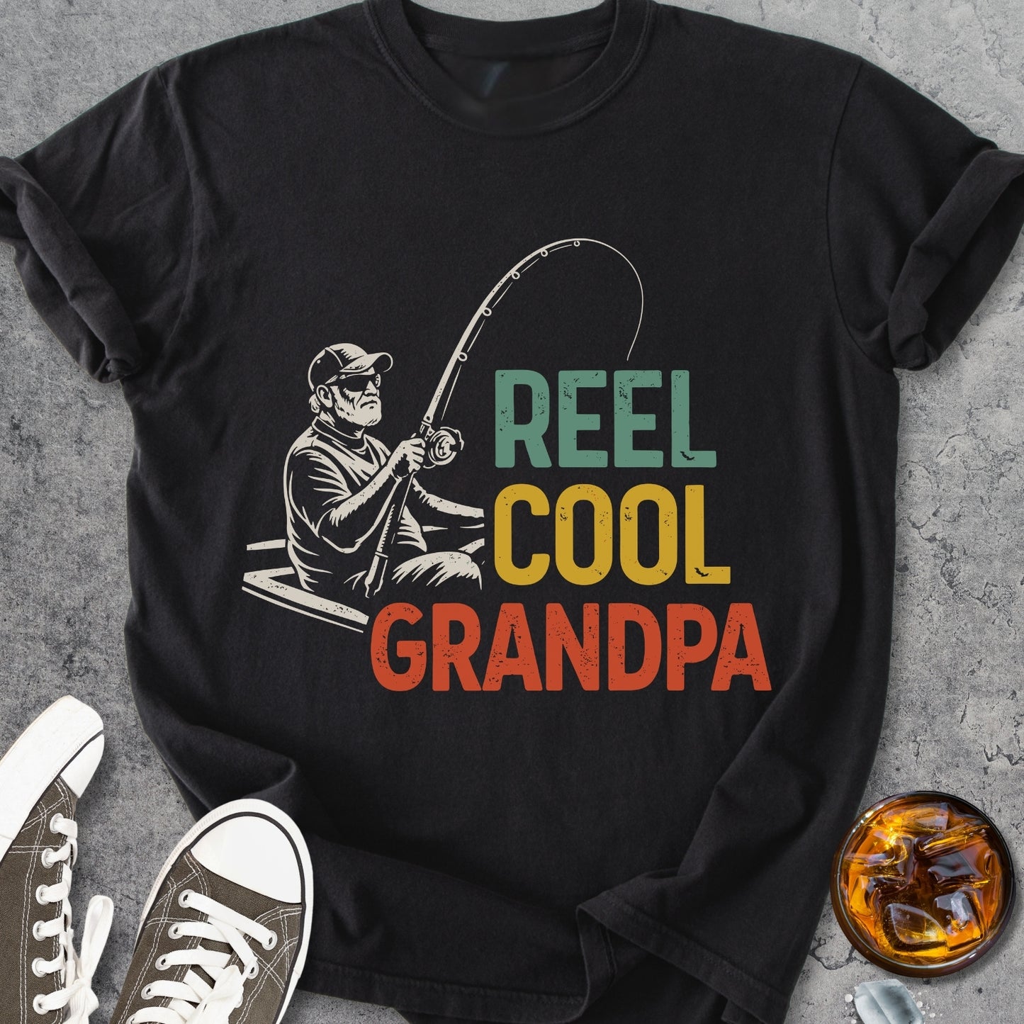 Reel Cool Grandpa - Vintage Heavyweight Tee
