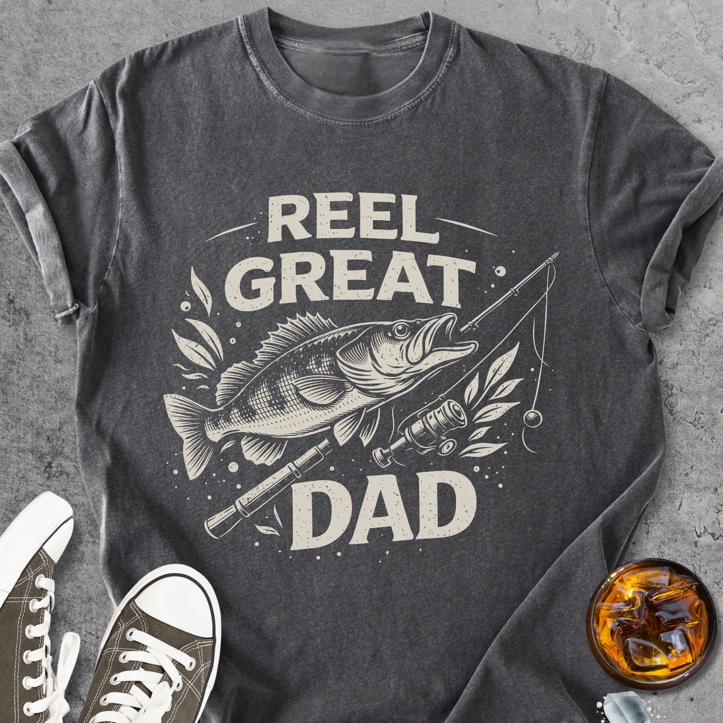 Reel Great Dad - Vintage Heavyweight Tee