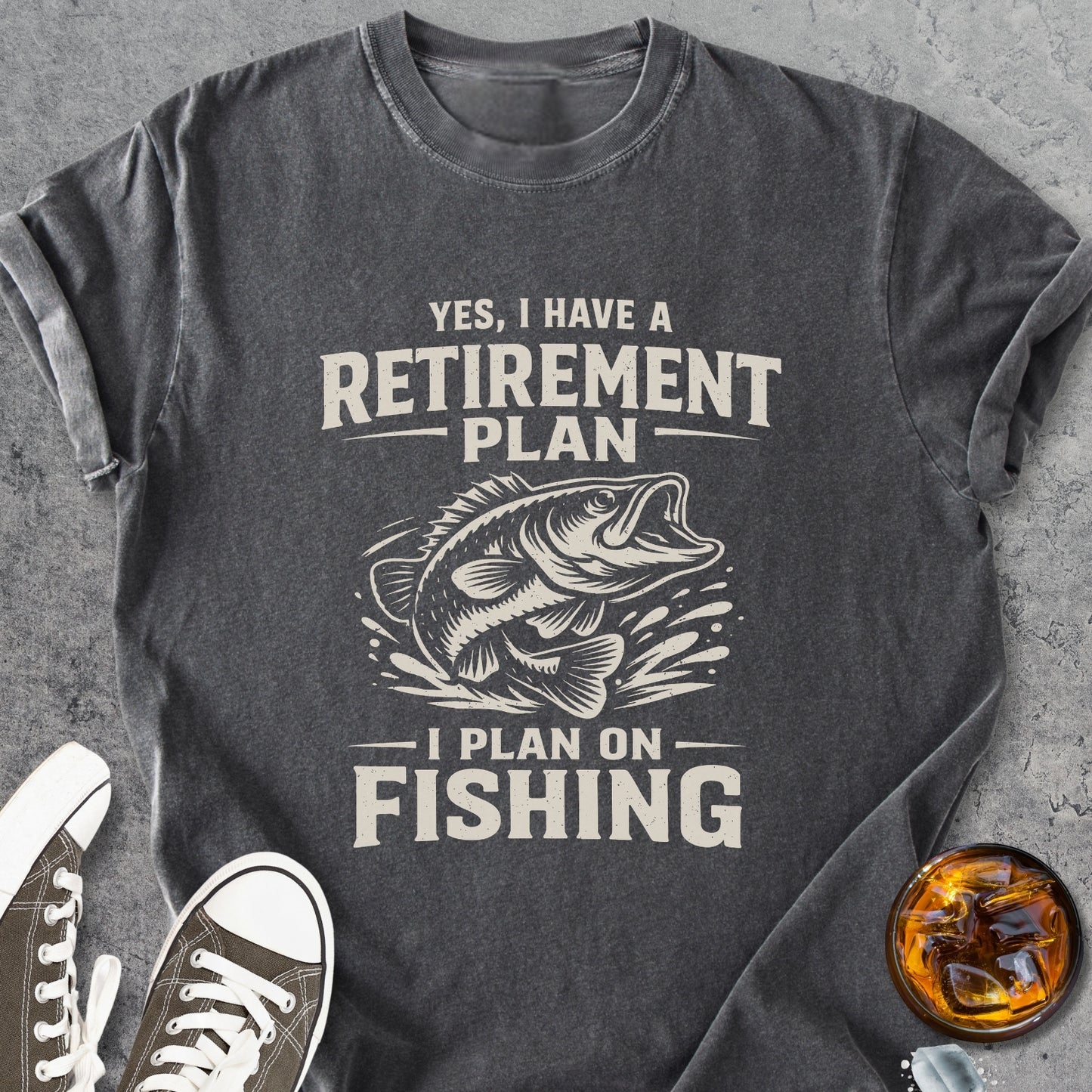 Retirement Plan Fishing - Vintage Heavyweight Tee