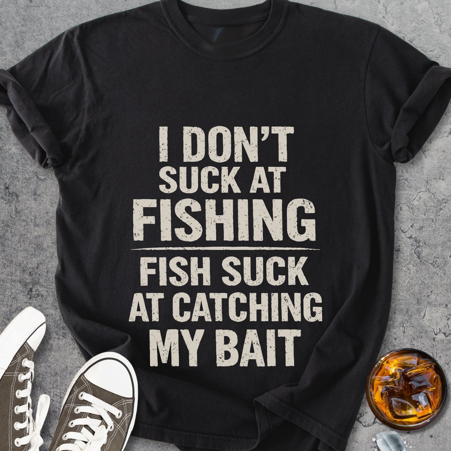 I Don't Suck At Fishing - Vintage Heavyweight Tee
