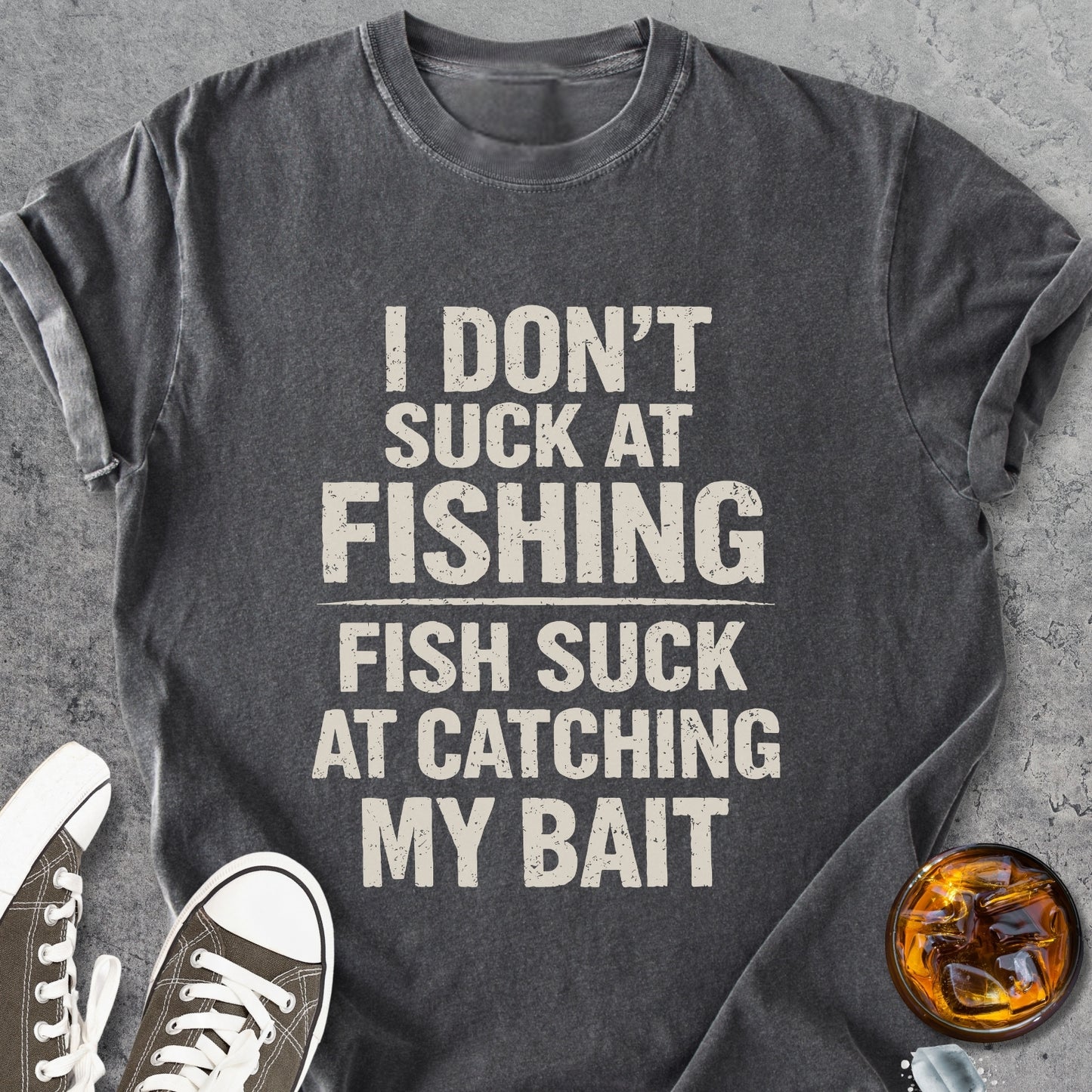 I Don't Suck At Fishing - Vintage Heavyweight Tee