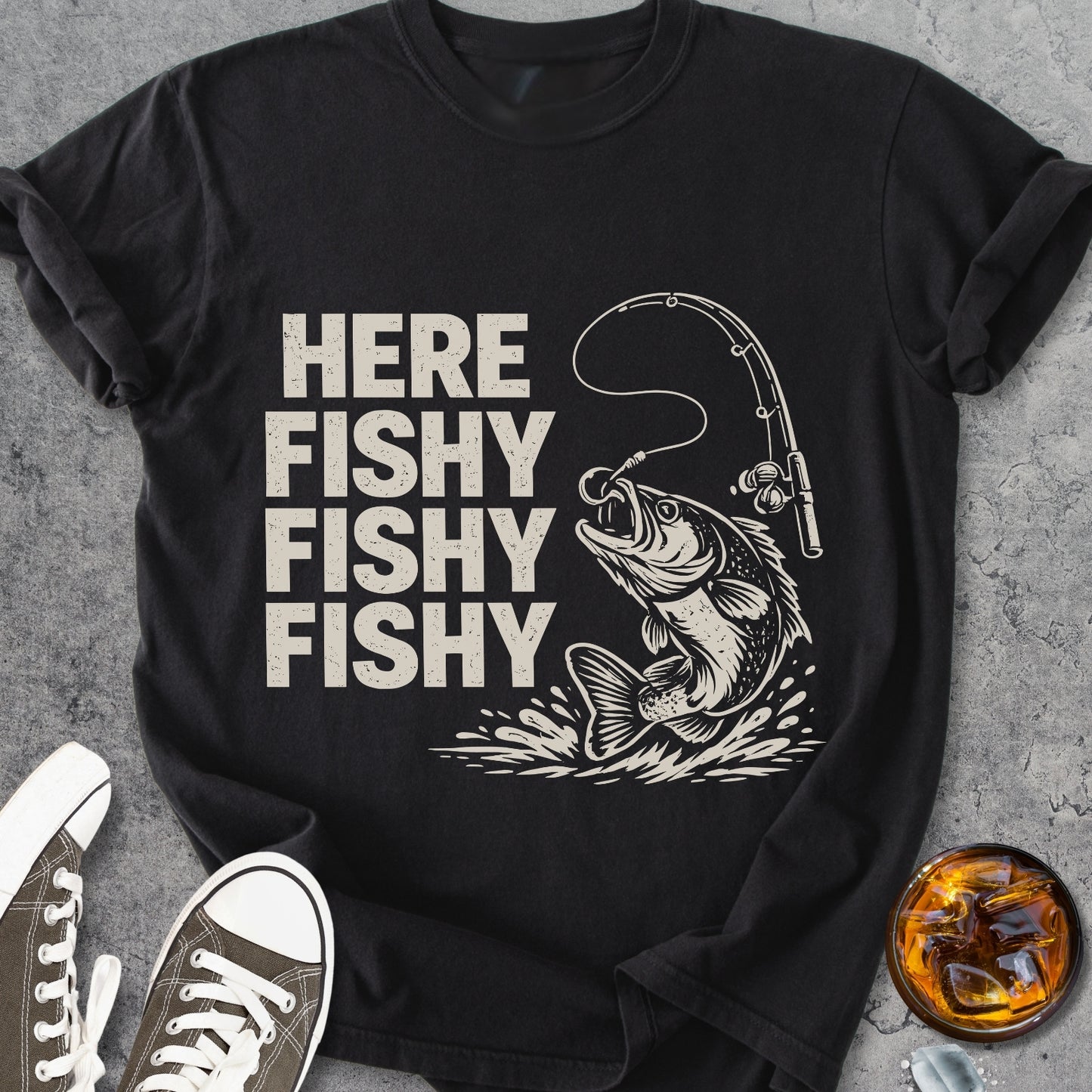 Here Fishy - Vintage Heavyweight Tee