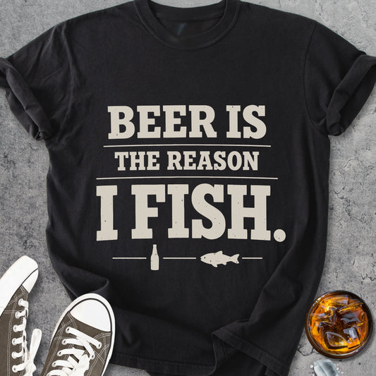 Beer Is The Reason I Fish - Vintage Heavyweight Tee