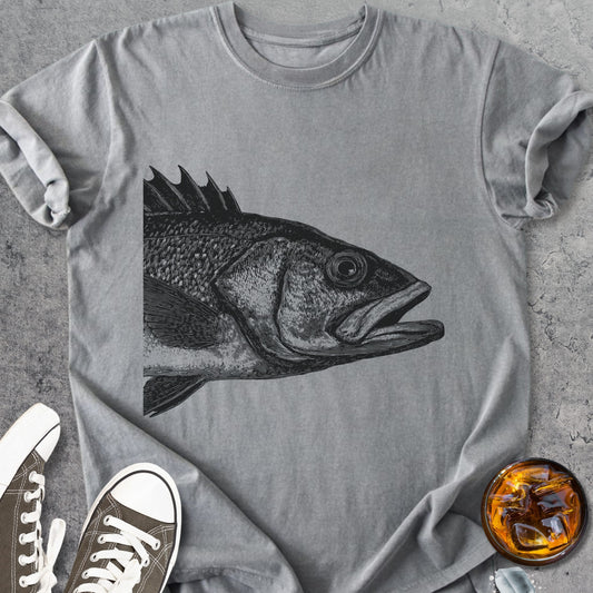 Classic Fish Woodcut - Vintage Heavyweight Tee