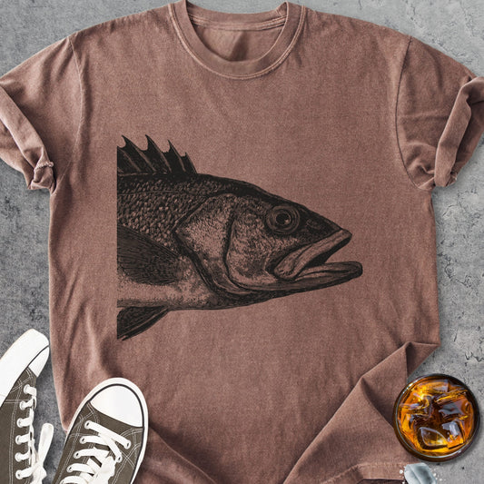 Classic Fish Woodcut - Vintage Heavyweight Tee
