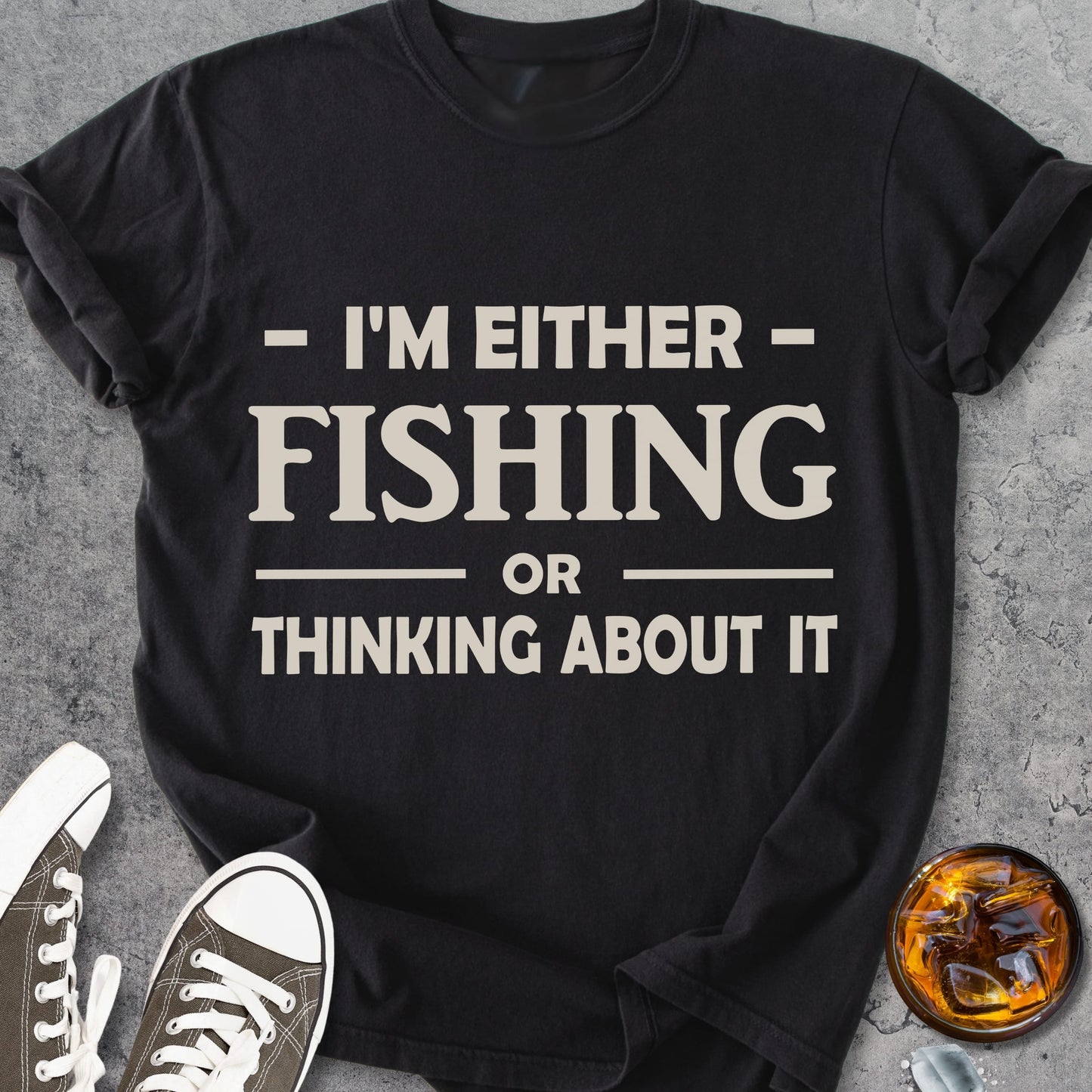 Fishing Or Thinking About It - Vintage Heavyweight Tee