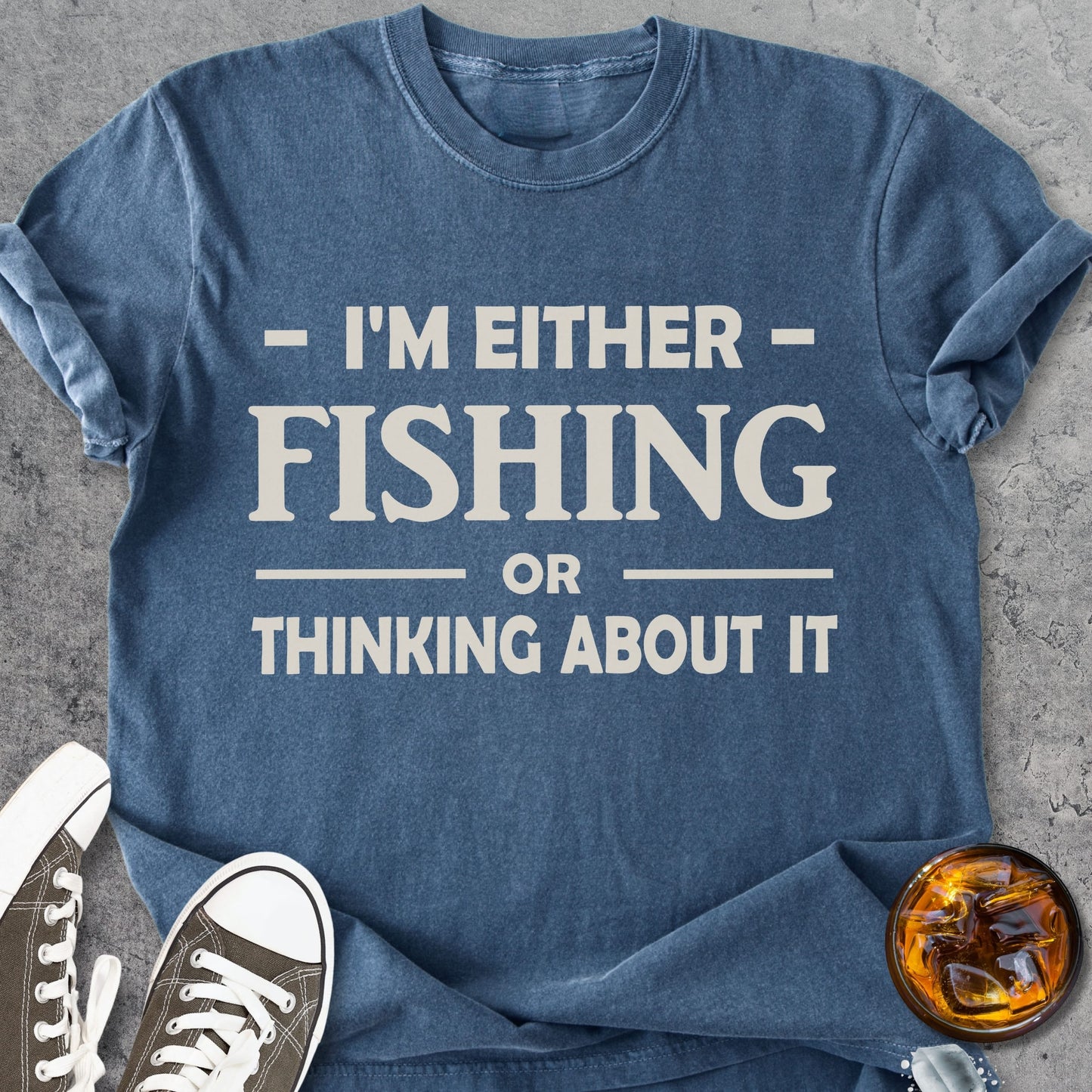 Fishing Or Thinking About It - Vintage Heavyweight Tee