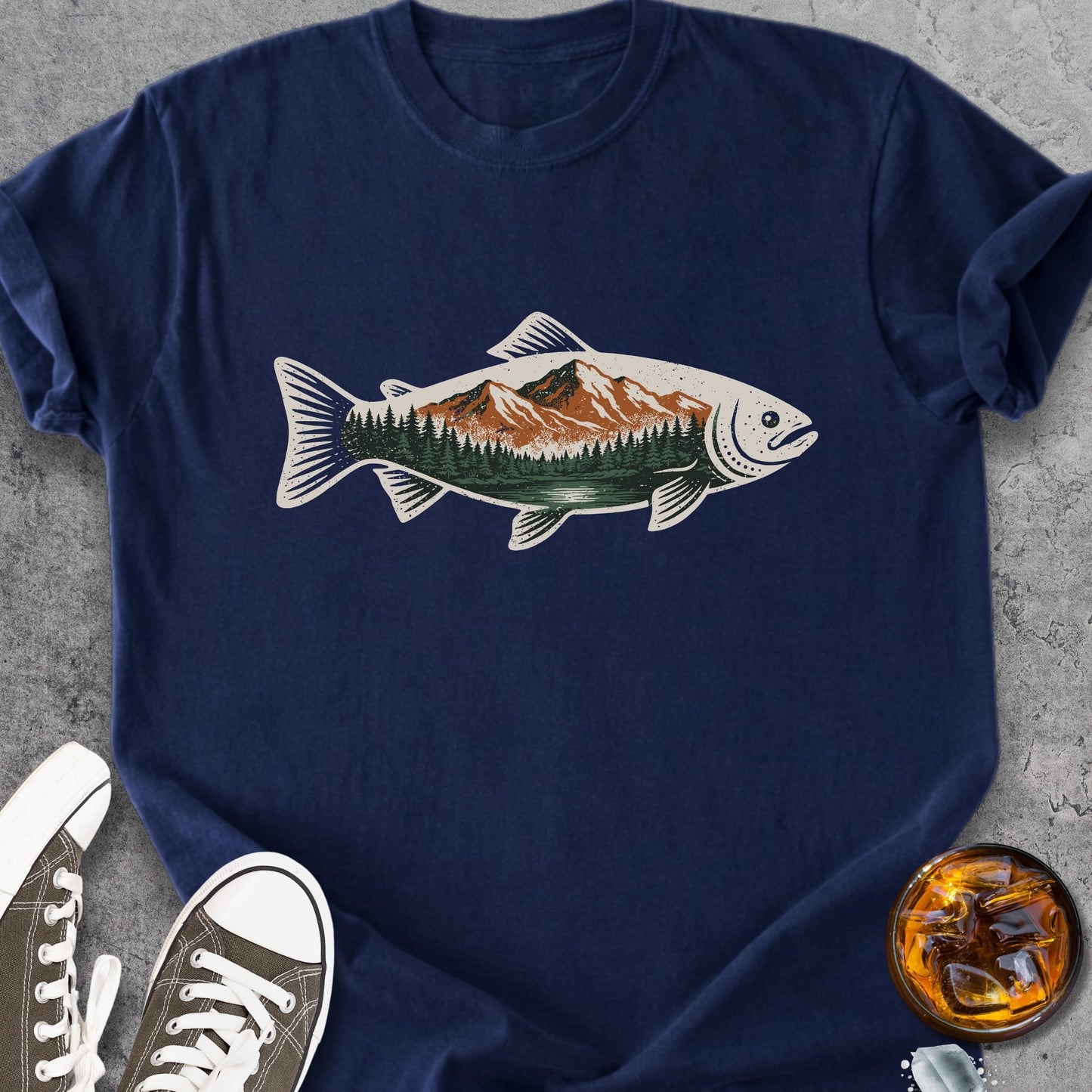 Mountain Trout Fishing - Vintage Heavyweight Tee
