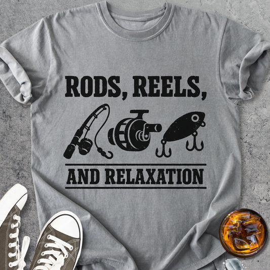 Rods, Reels, Relaxation - Vintage Heavyweight Tee
