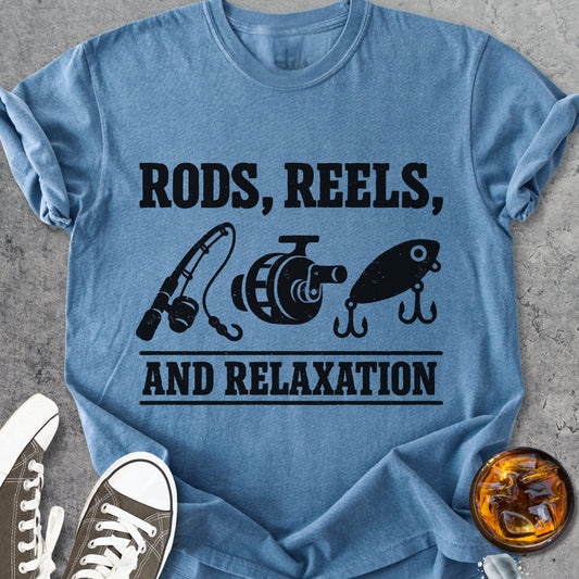 Rods, Reels, Relaxation - Vintage Heavyweight Tee