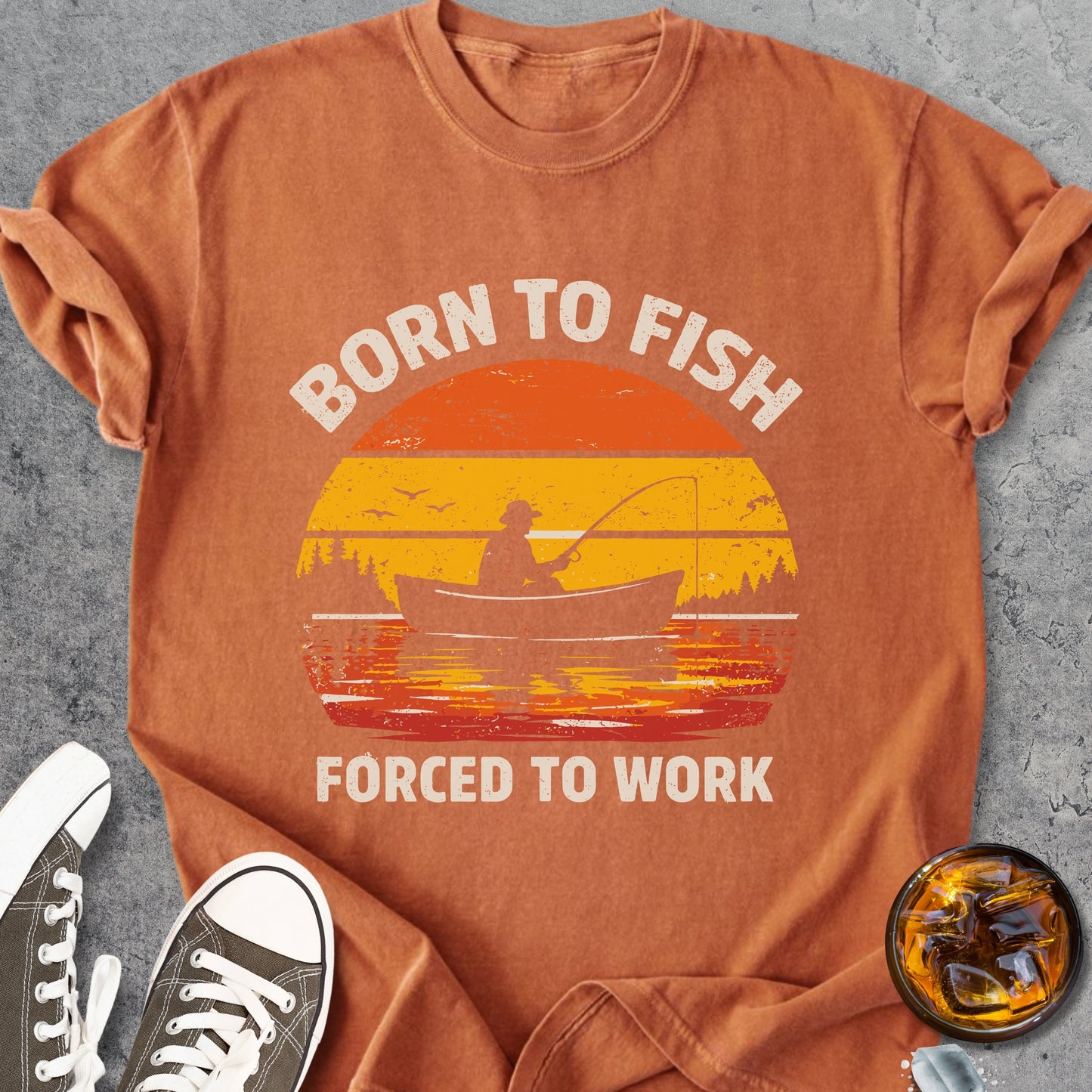Born To Fish - Vintage Heavyweight Tee