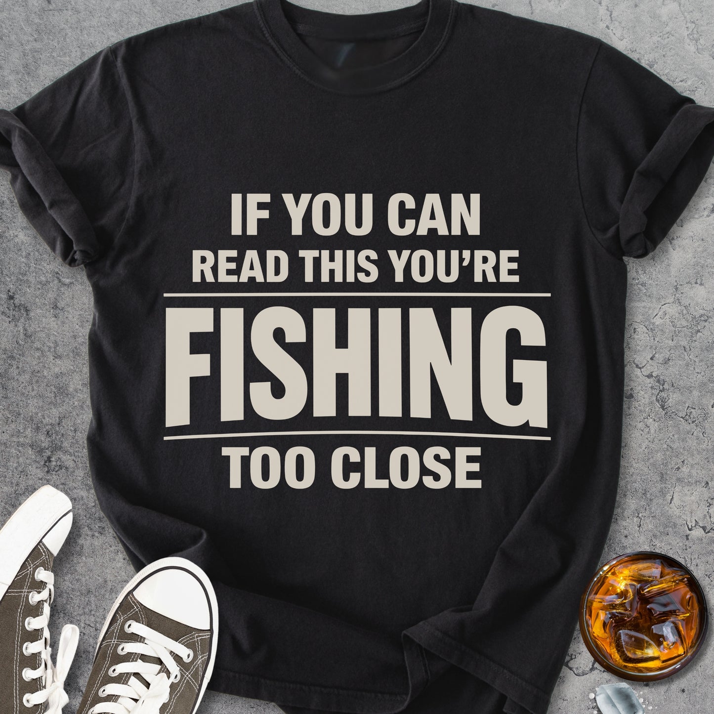 Fishing Too Close - Vintage Heavyweight Tee
