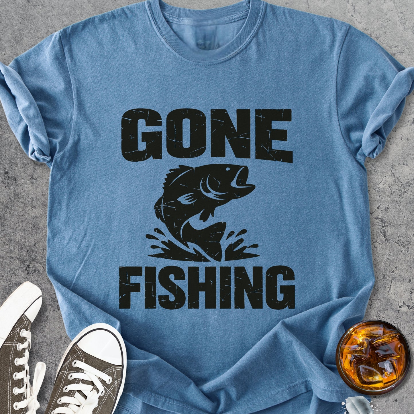 Gone Fishing - Vintage Heavyweight Tee