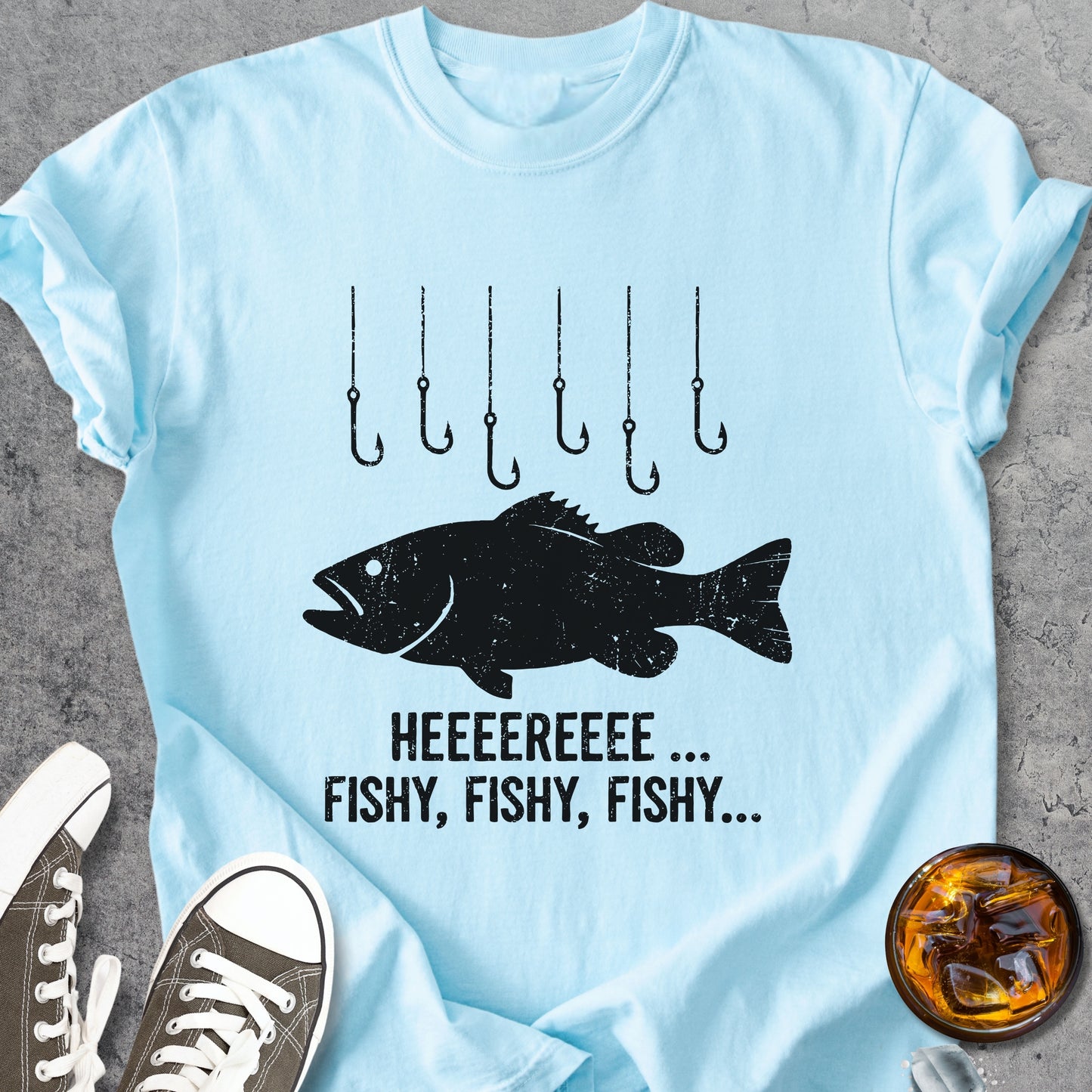 Here Fishy - Vintage Heavyweight Tee