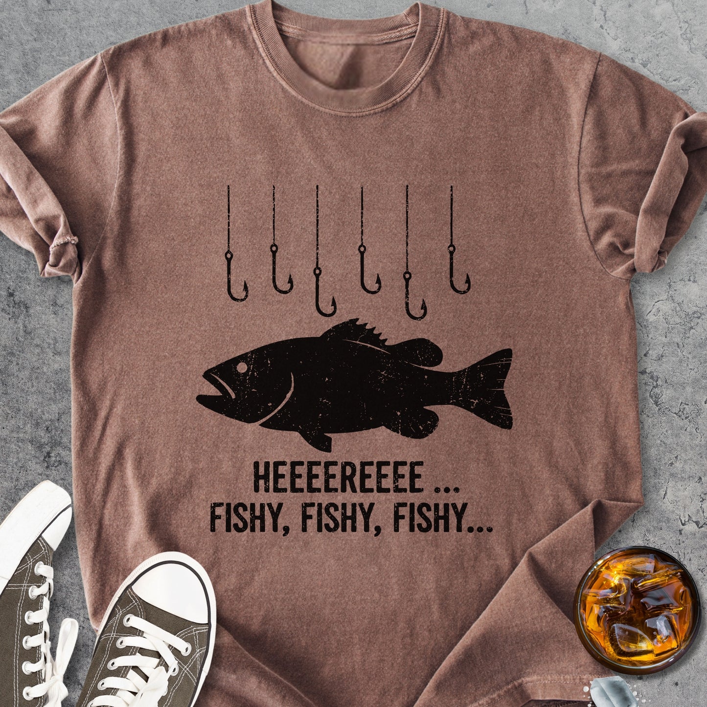 Here Fishy - Vintage Heavyweight Tee
