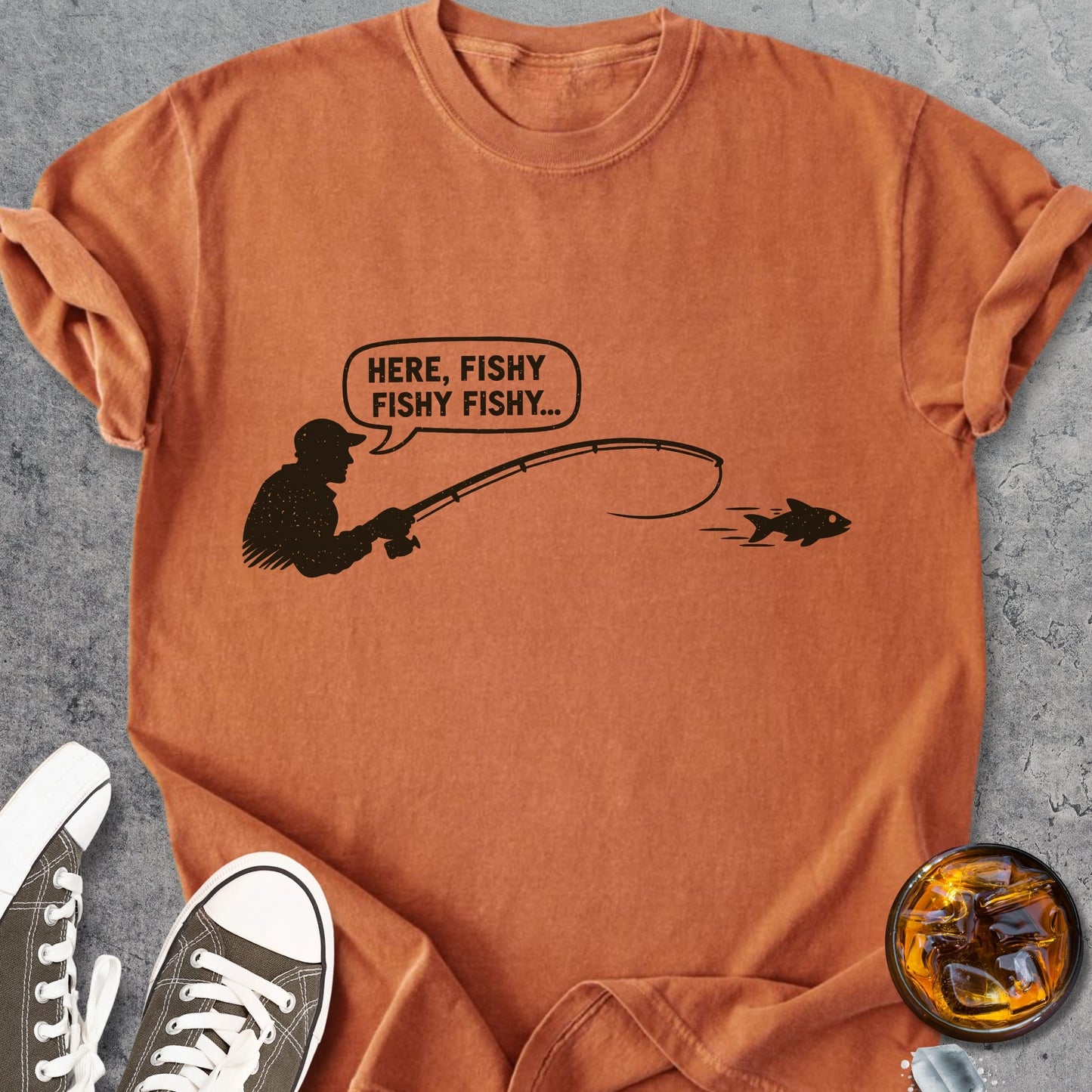 Here Fishy Fishy - Vintage Heavyweight Tee