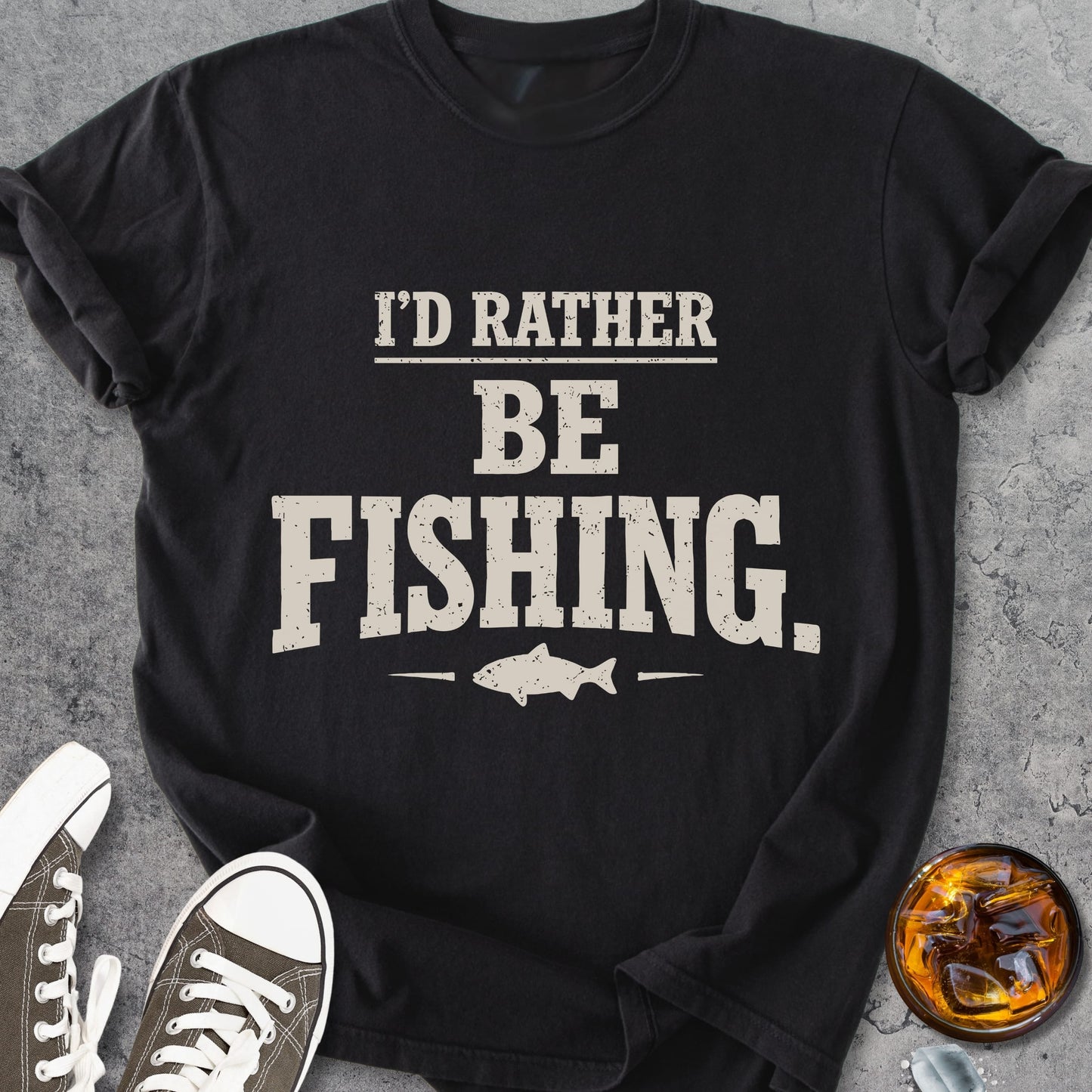 I'd Rather Be Fishing - Vintage Heavyweight Tee