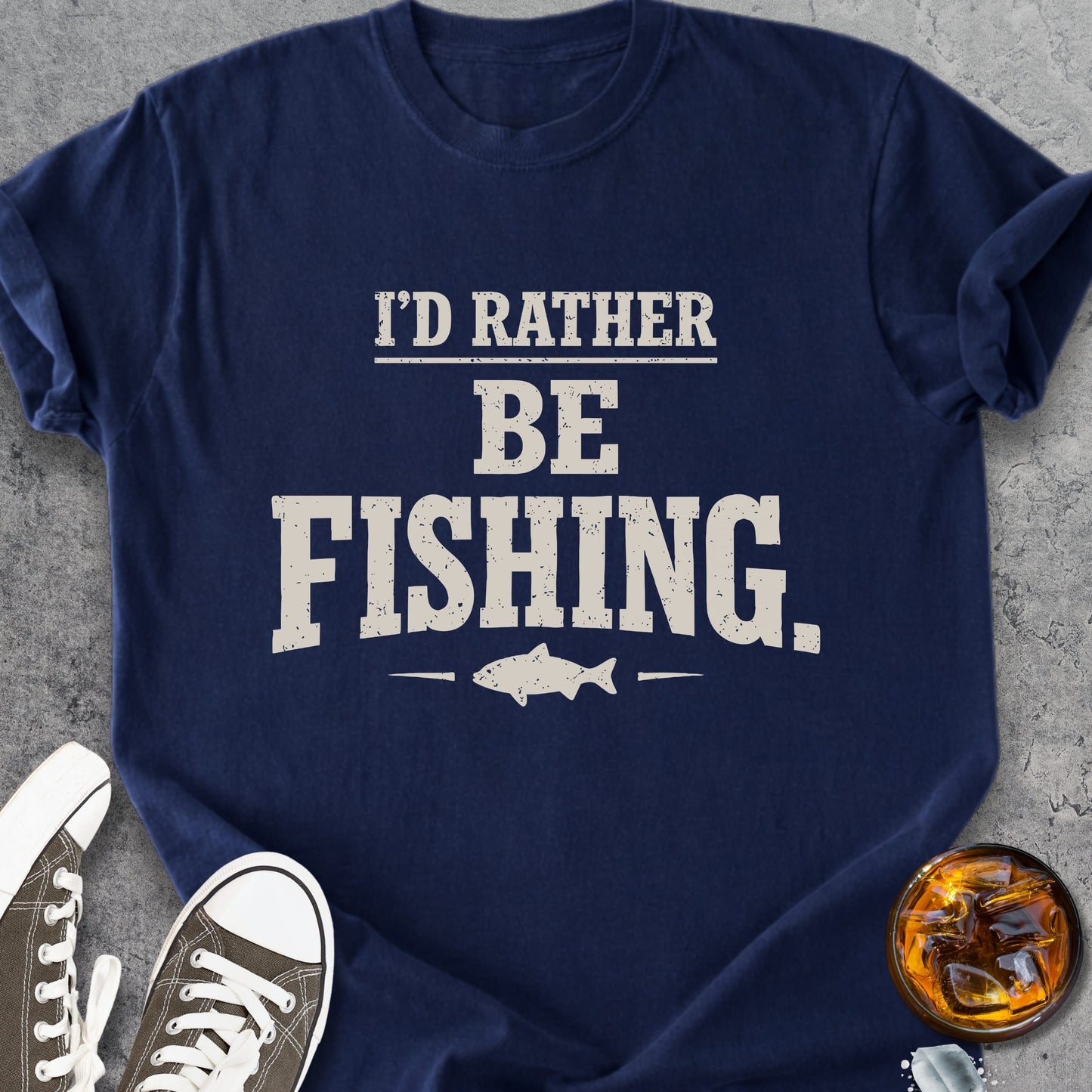 I'd Rather Be Fishing - Vintage Heavyweight Tee