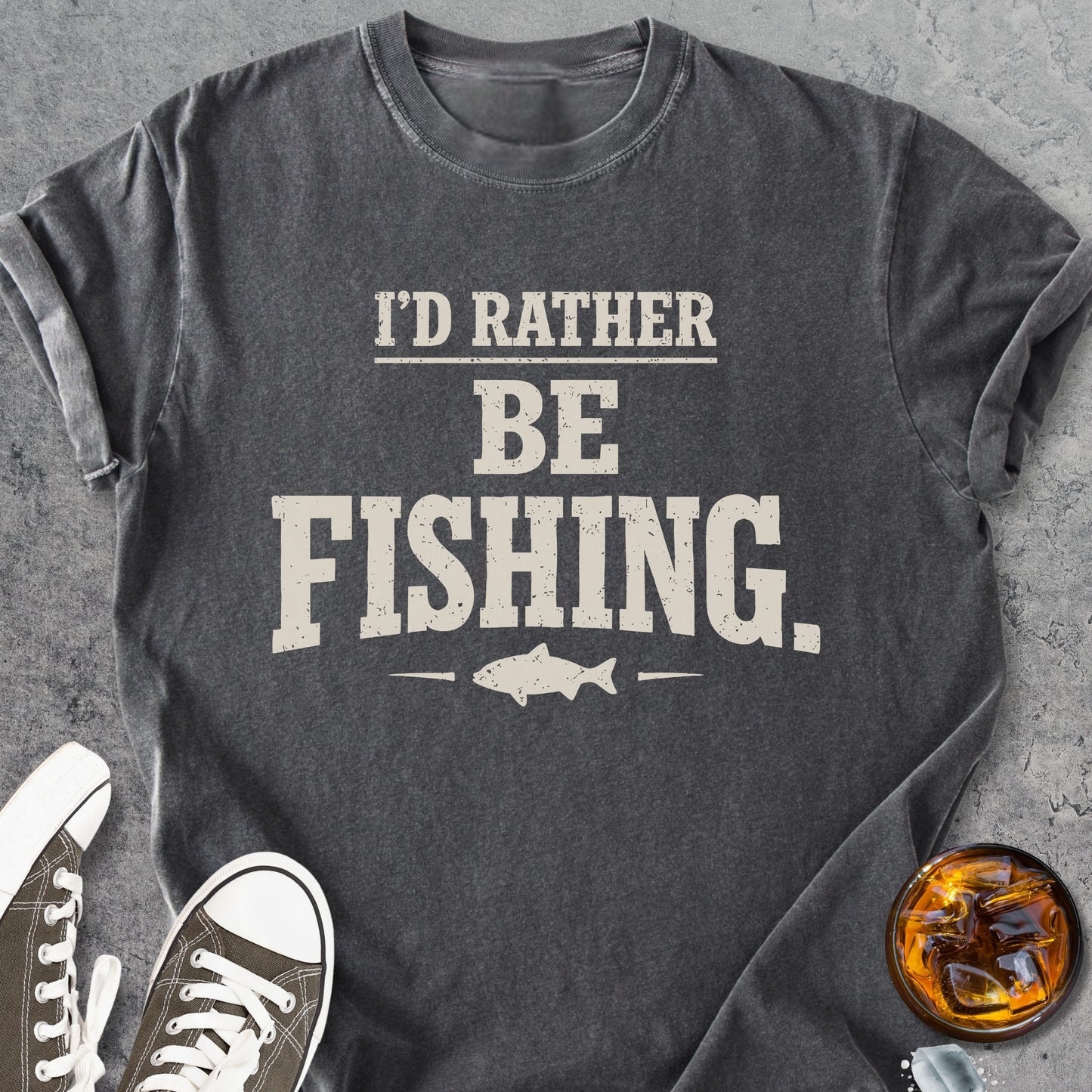 I'd Rather Be Fishing - Vintage Heavyweight Tee