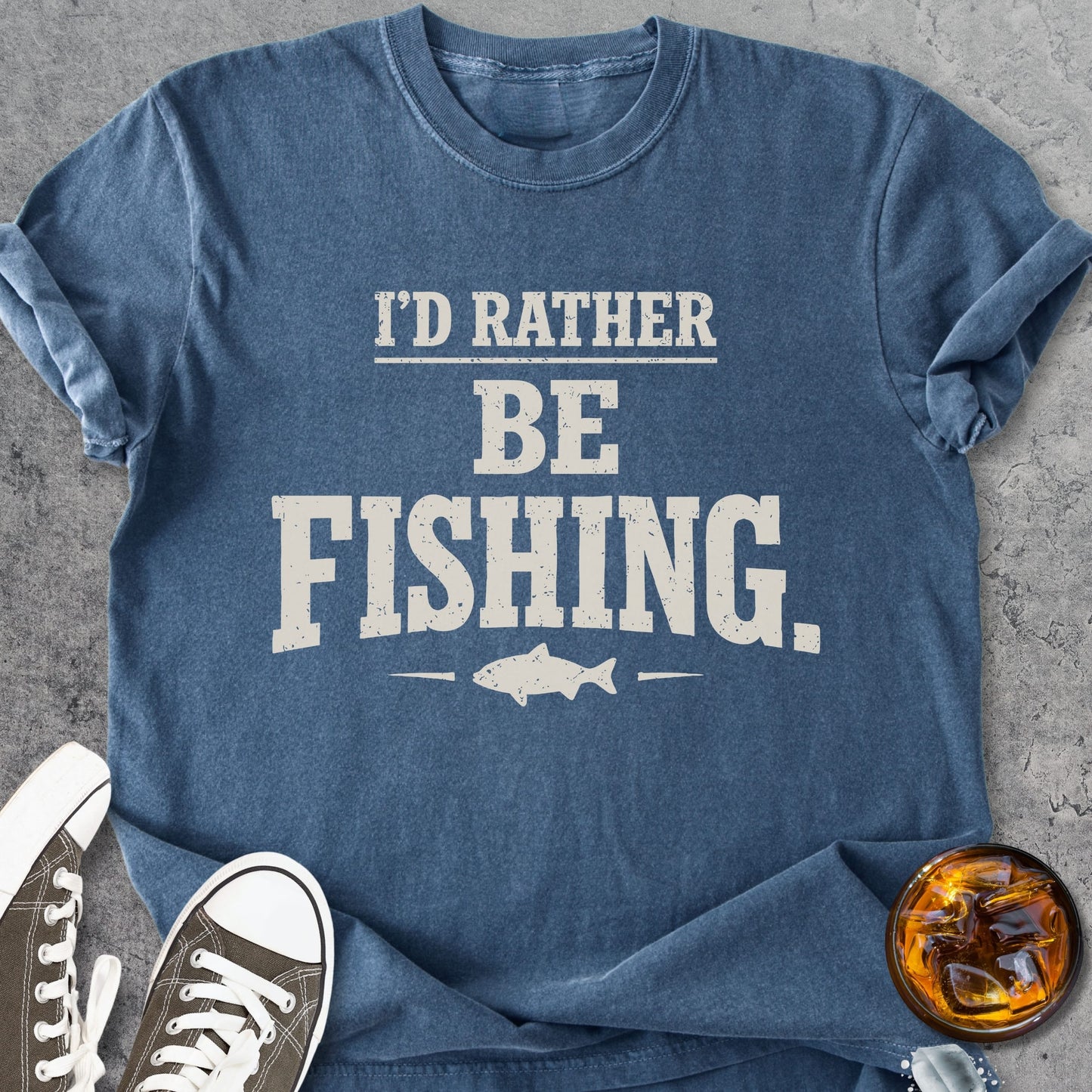 I'd Rather Be Fishing - Vintage Heavyweight Tee