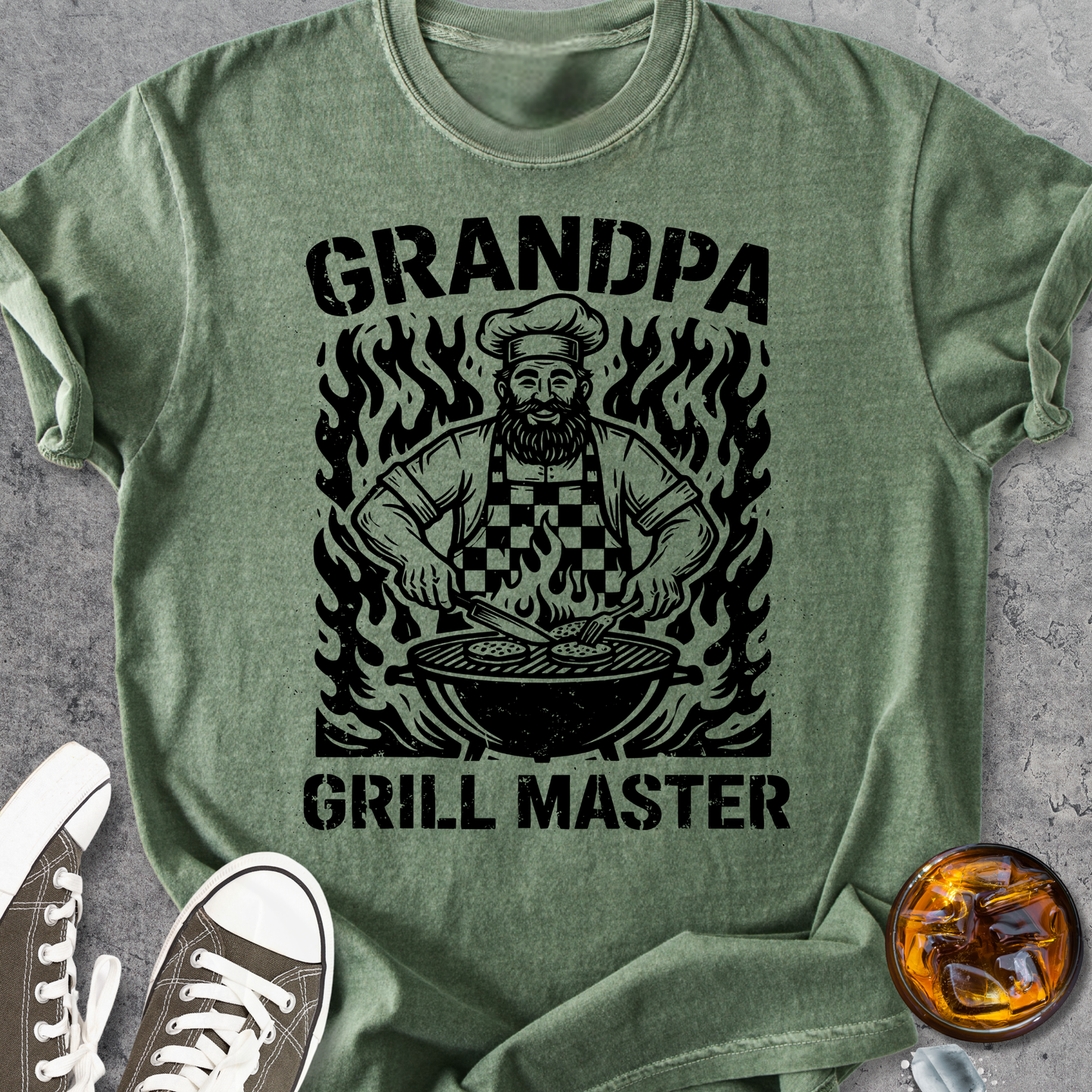 Grill Master Grandpa - Vintage Heavyweight Tee