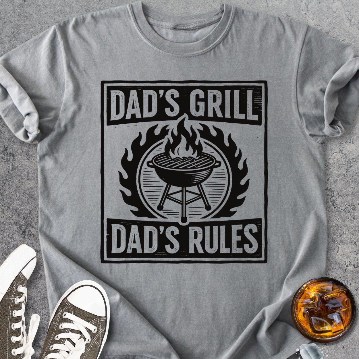 Dad's Grill - Dad's Rules - Vintage Heavyweight Tee