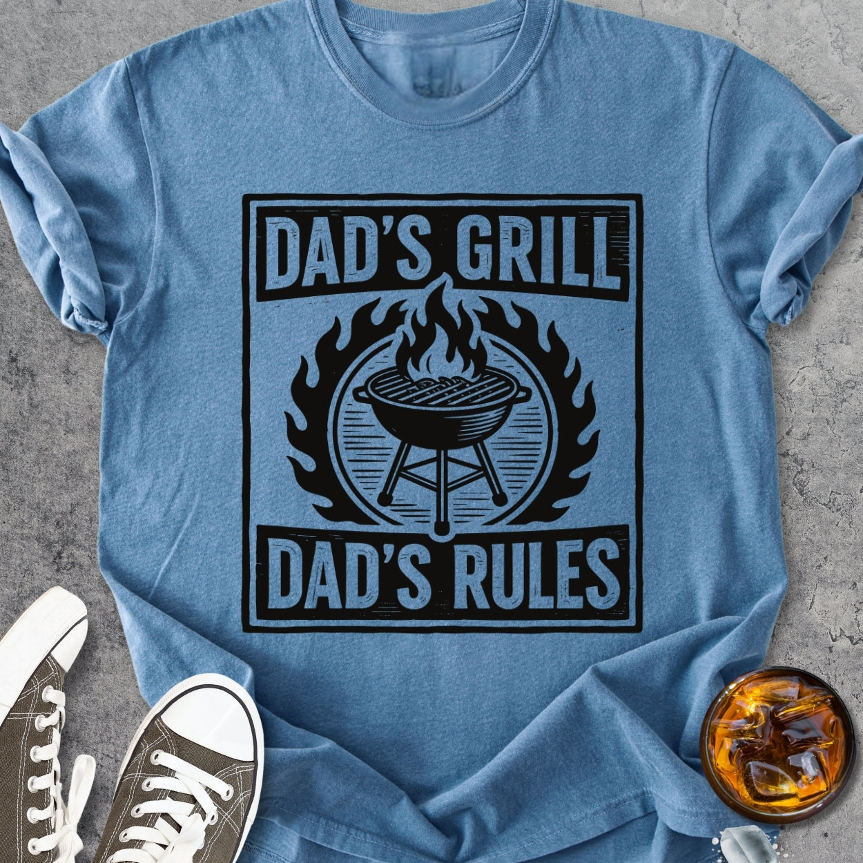 Dad's Grill - Dad's Rules - Vintage Heavyweight Tee