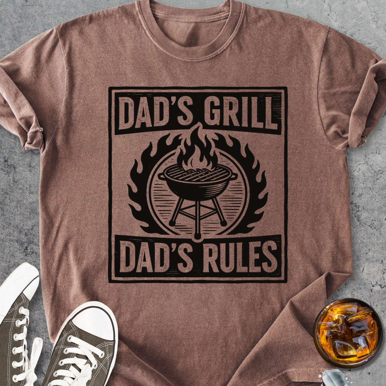 Dad's Grill - Dad's Rules - Vintage Heavyweight Tee