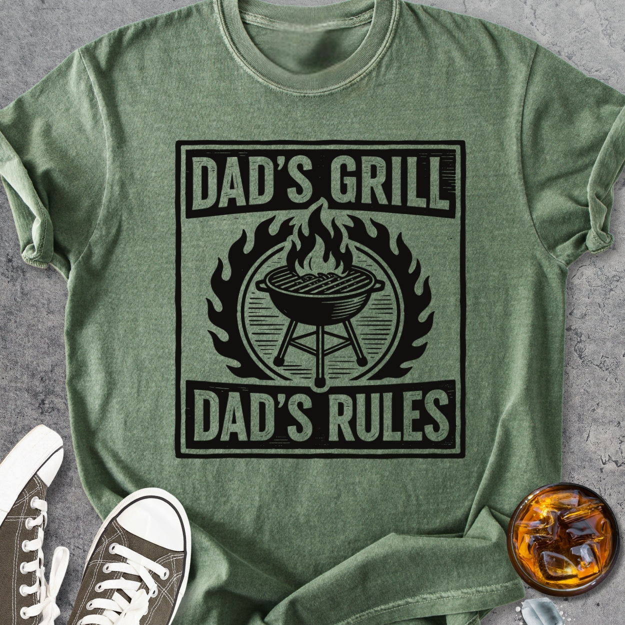 Dad's Grill - Dad's Rules - Vintage Heavyweight Tee