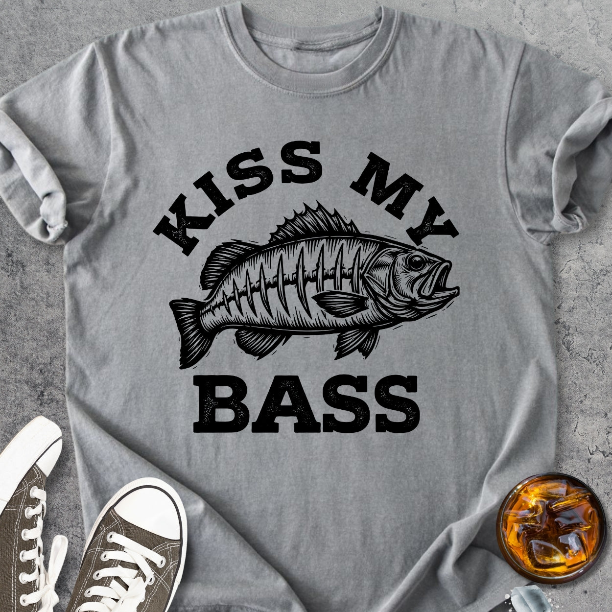 Kiss My Bass - Vintage Heavyweight Tee