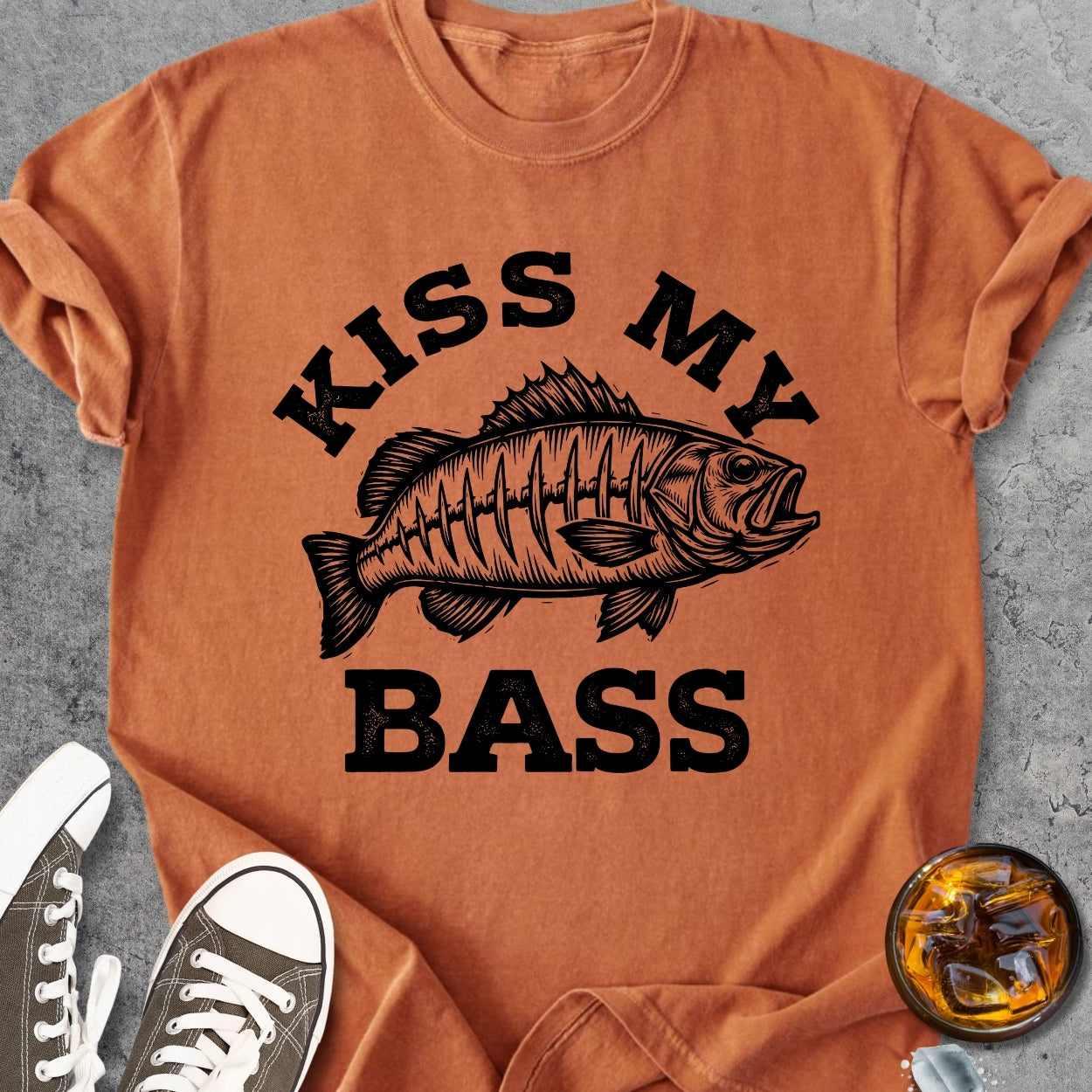 Kiss My Bass - Vintage Heavyweight Tee