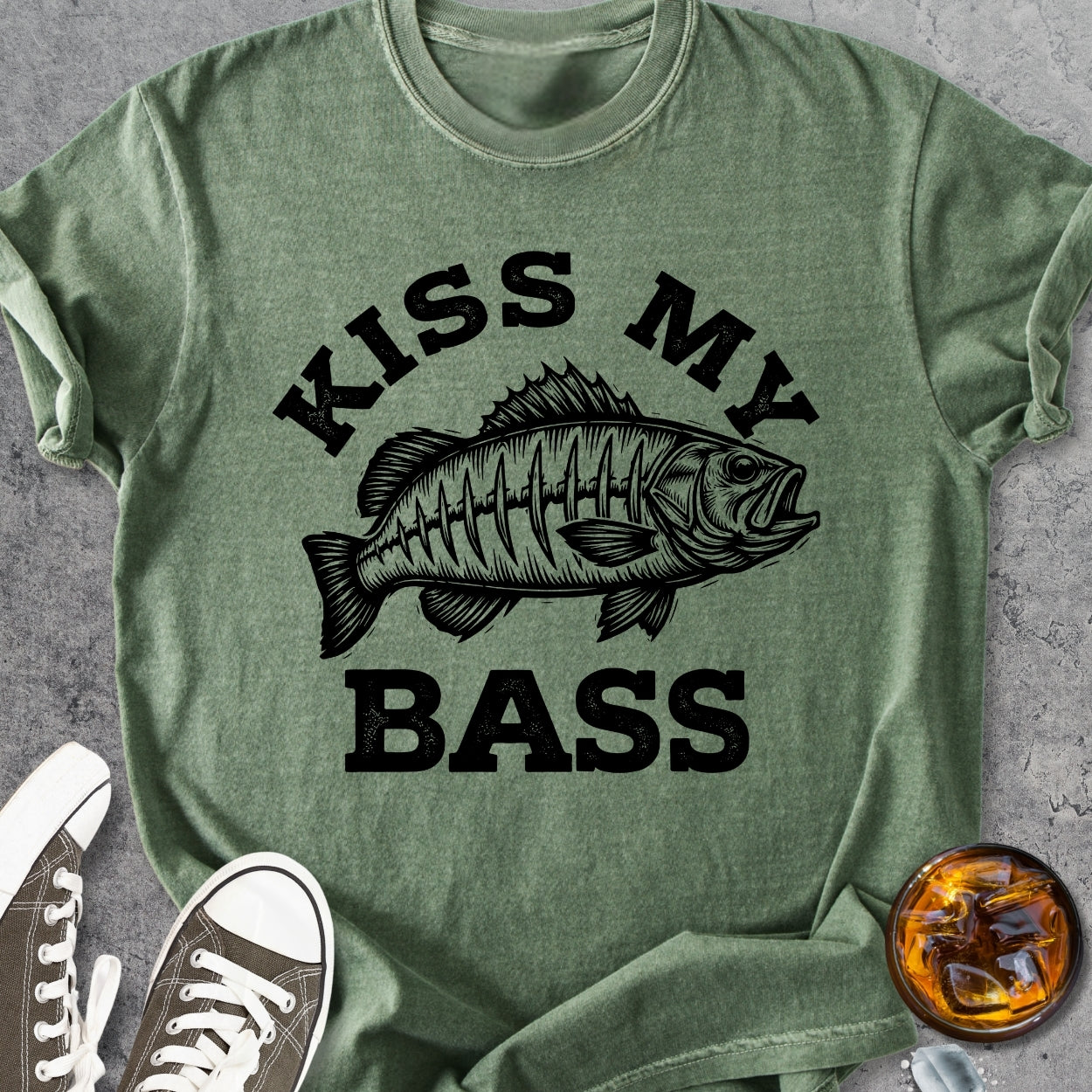 Kiss My Bass - Vintage Heavyweight Tee