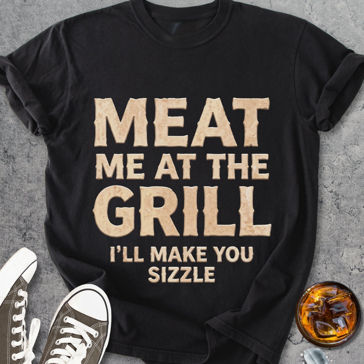 Meat Me At The Grill - Vintage Heavyweight Tee