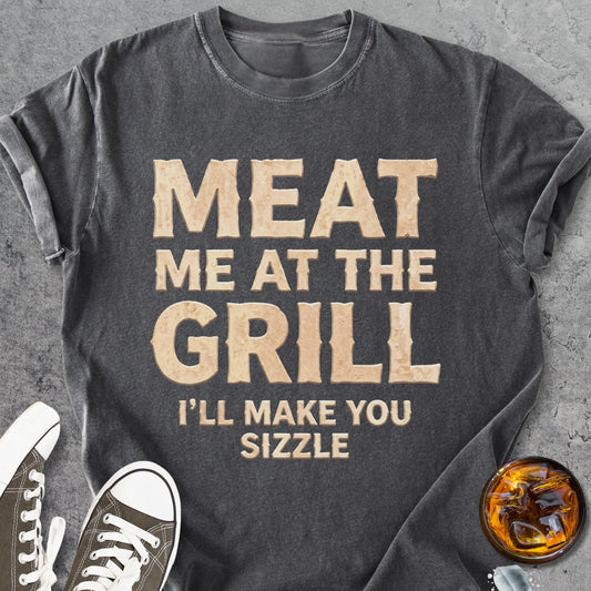 Meat Me At The Grill - Vintage Heavyweight Tee