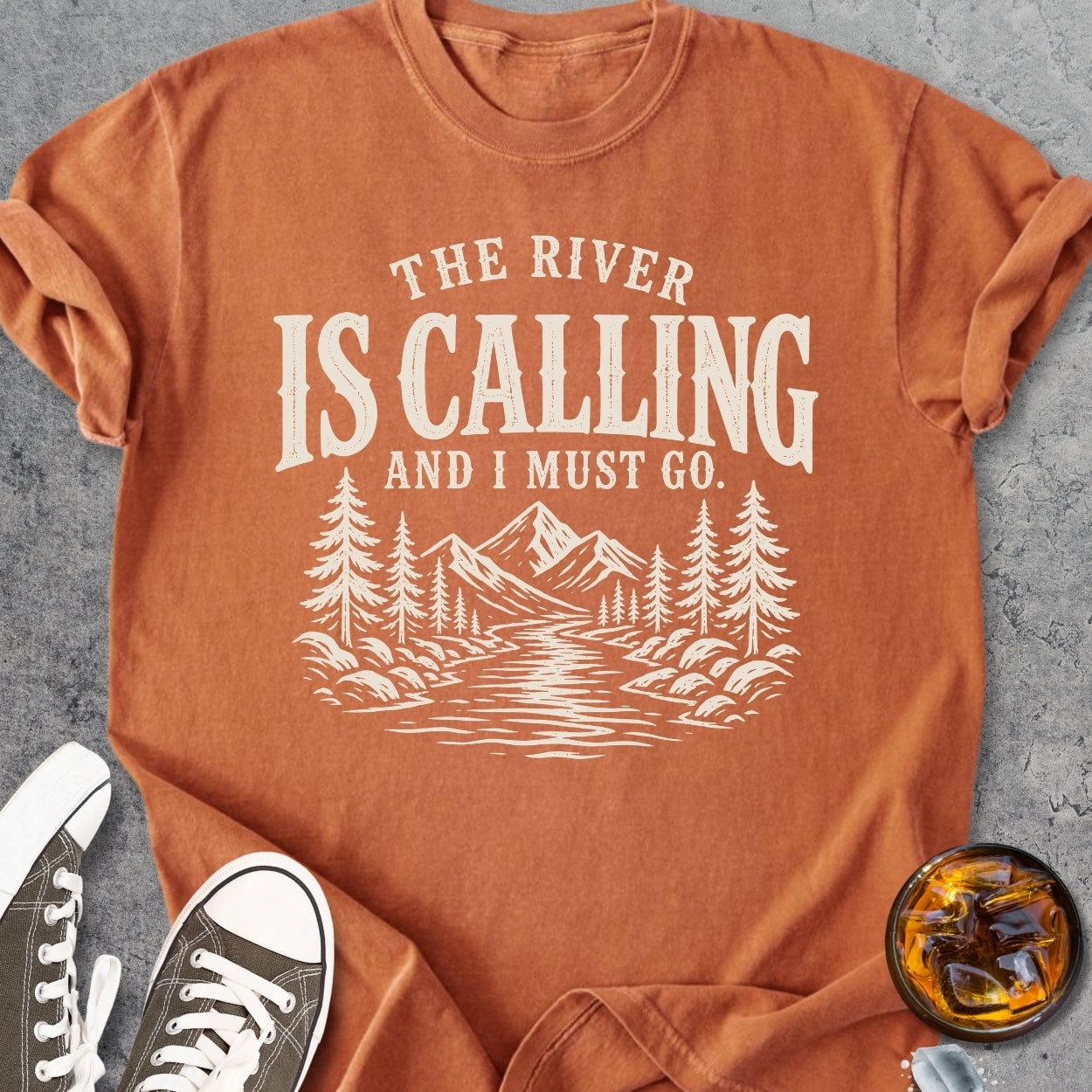 The River Is Calling - Vintage Heavyweight Tee