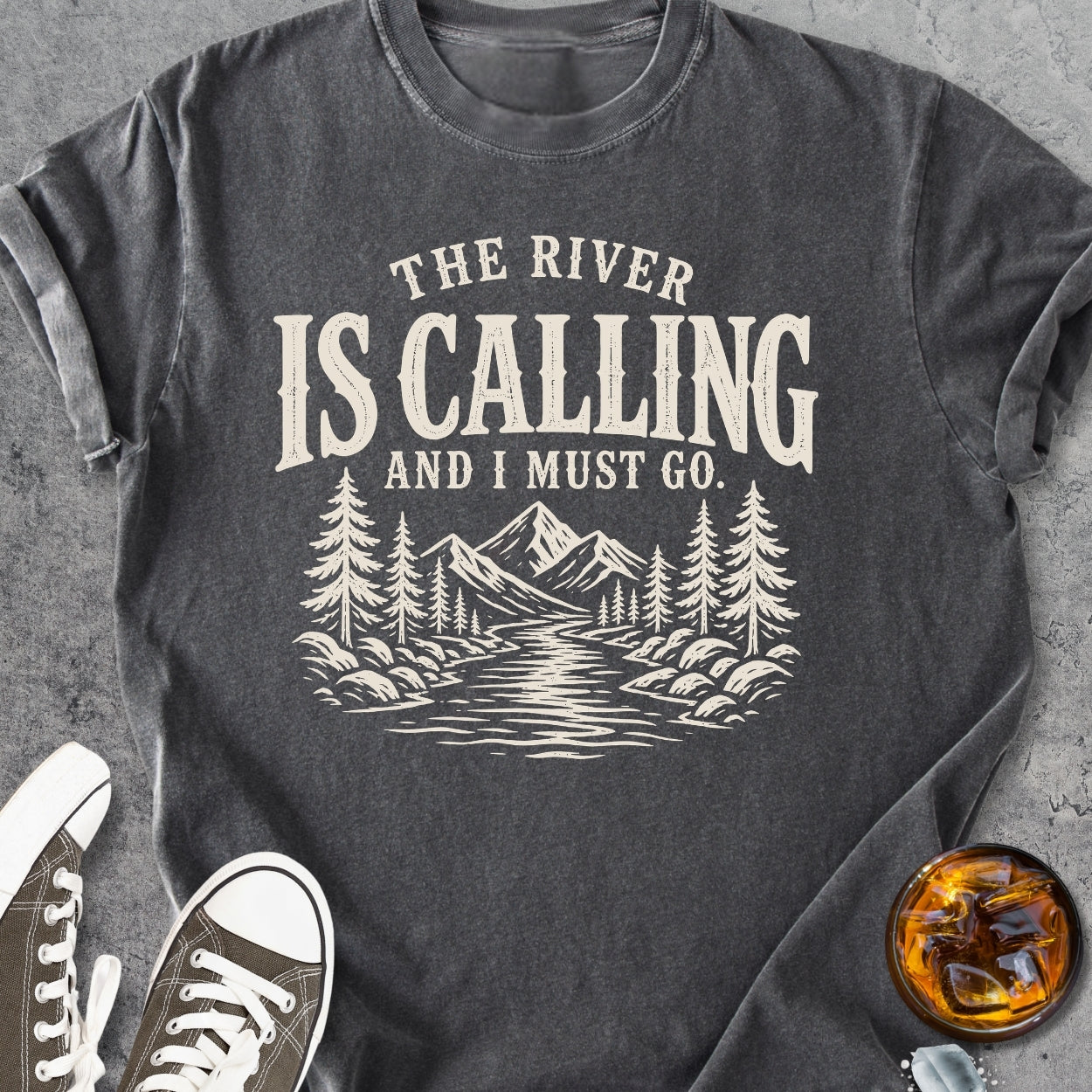 The River Is Calling - Vintage Heavyweight Tee