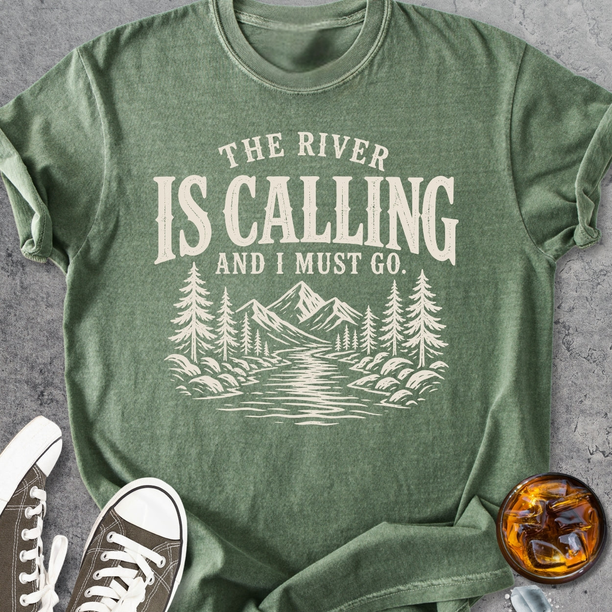 The River Is Calling - Vintage Heavyweight Tee