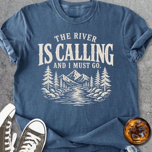 The River Is Calling - Vintage Heavyweight Tee