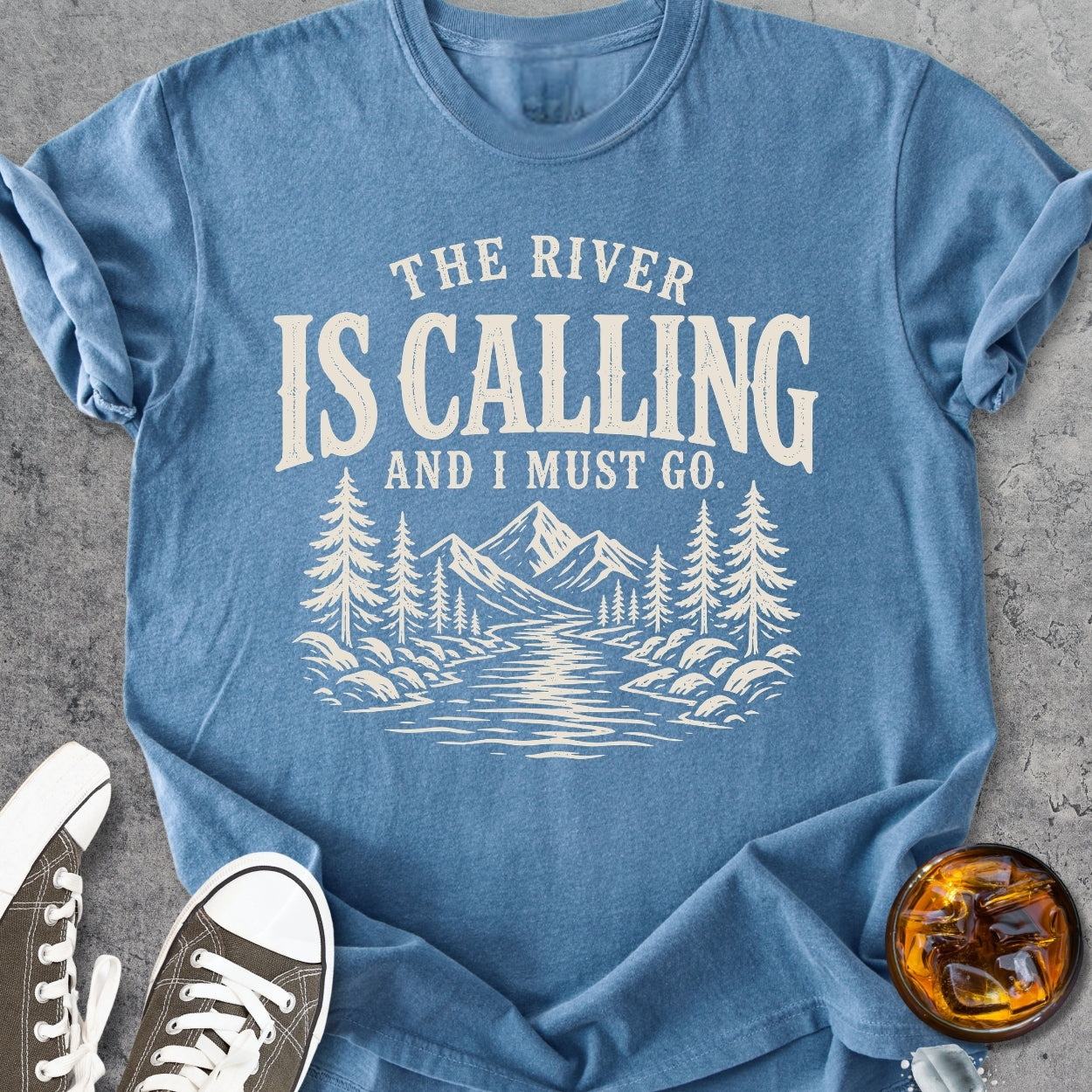 The River Is Calling - Vintage Heavyweight Tee
