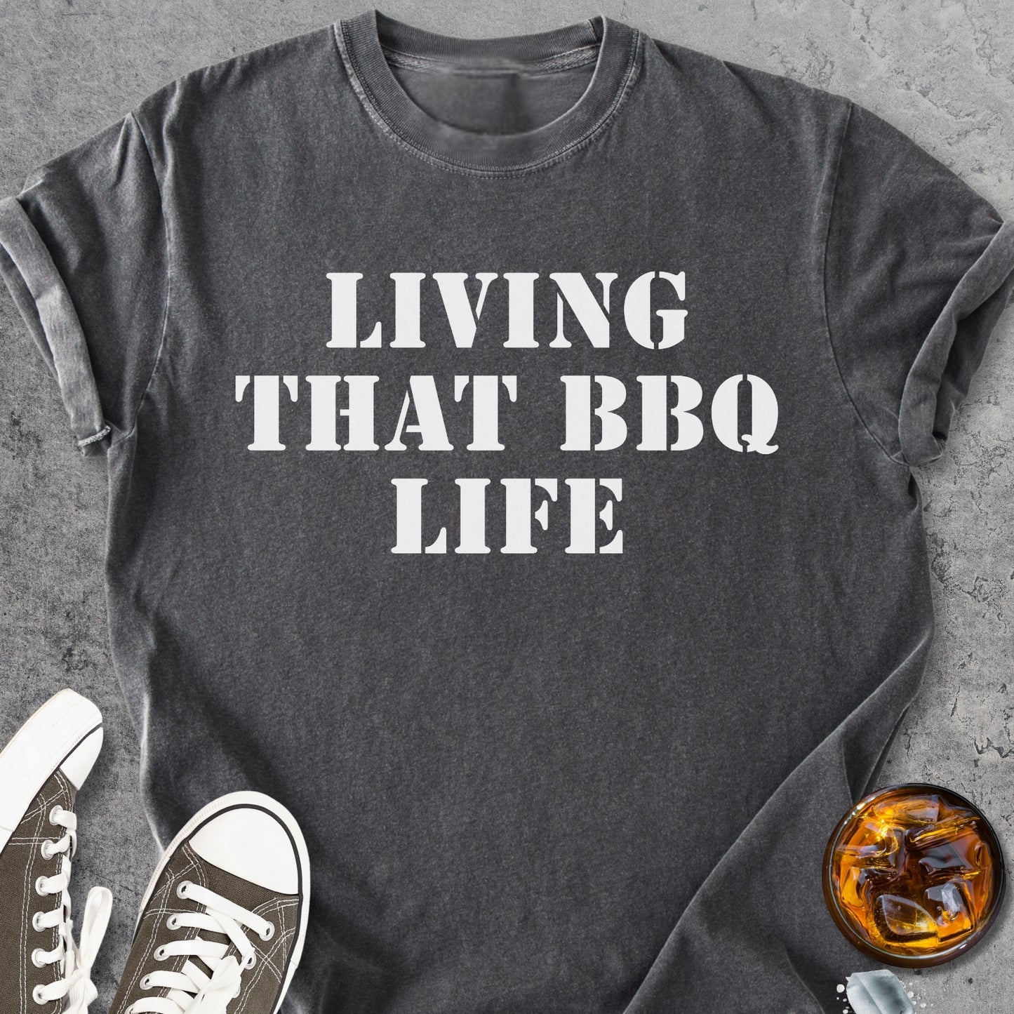 Living That BBQ Life - Vintage Heavyweight Tee