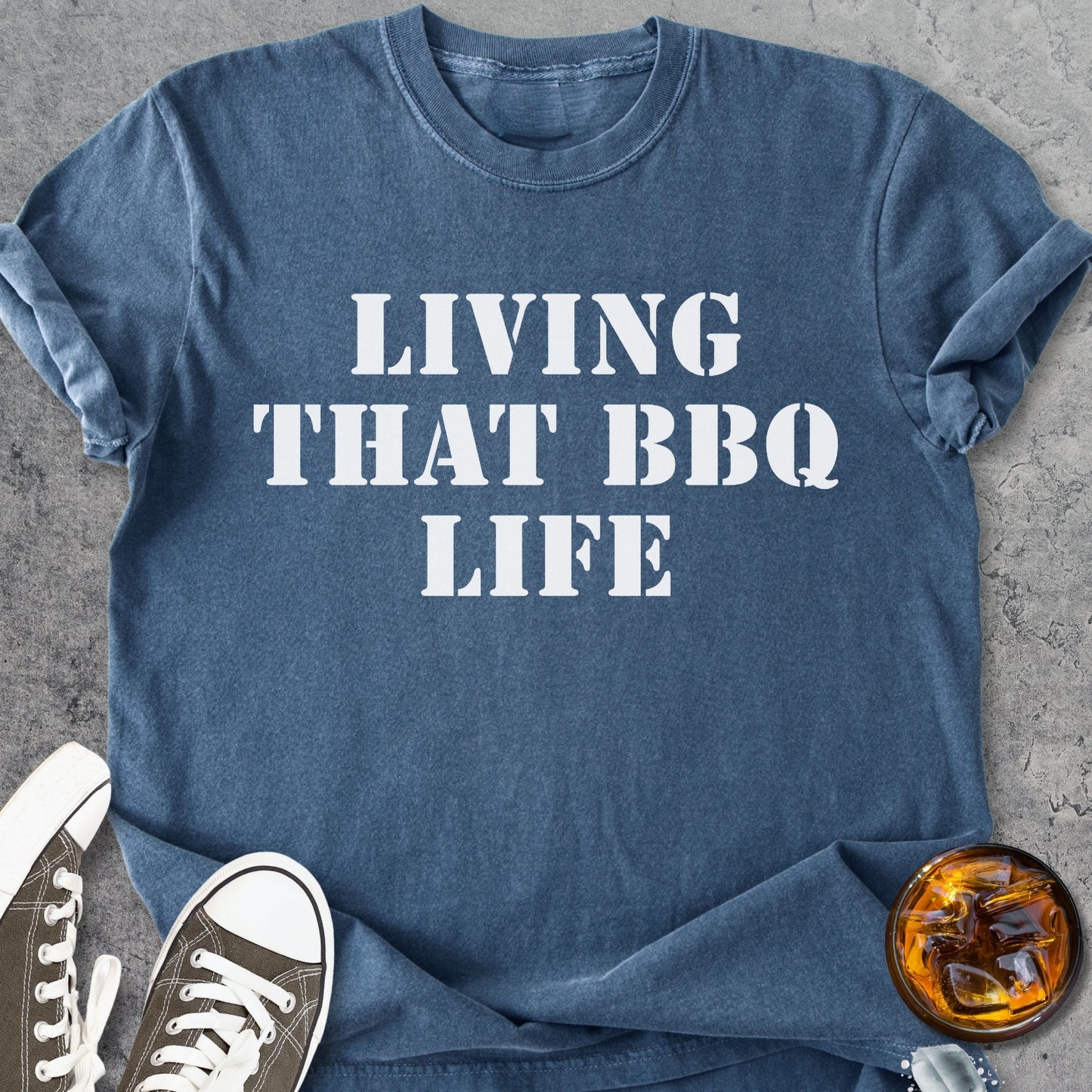 Living That BBQ Life - Vintage Heavyweight Tee